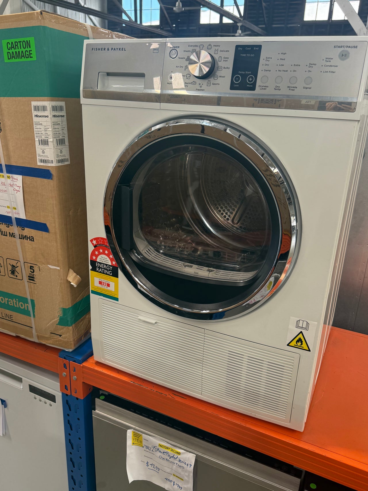 Second hand Fisher & Paykel 8kg Heat Pump Dryer DH8060P1 - Second Hand Appliances Geebung