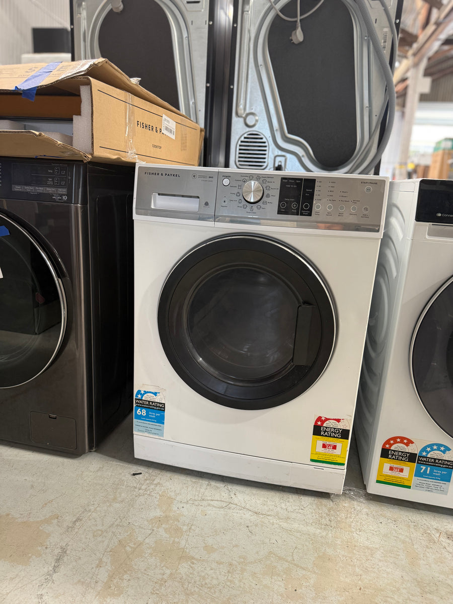 Second hand Fisher & Paykel 8kg Series 5 Front Load Washing Machine with Steam Refresh Model:WH8060P3 - Second Hand Appliances Geebung
