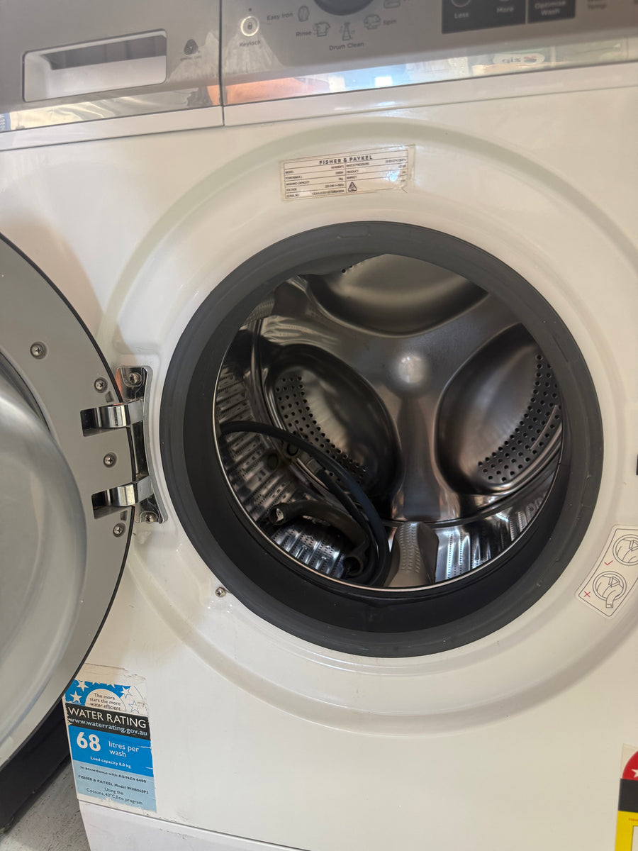 Second hand Fisher & Paykel 8kg Series 5 Front Load Washing Machine with Steam Refresh Model:WH8060P3 - Second Hand Appliances Geebung