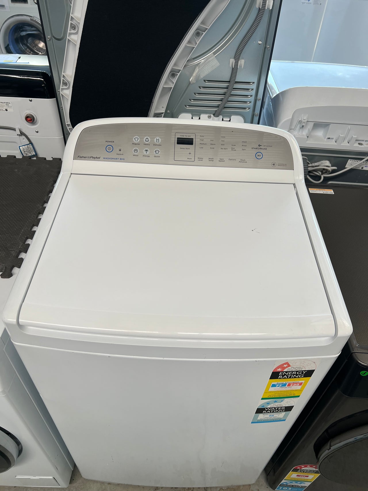 Fisher & Paykel 8kg Top Load Washing Machine Second hand 6 months warranty WA8060G1 - Second Hand Appliances Geebung