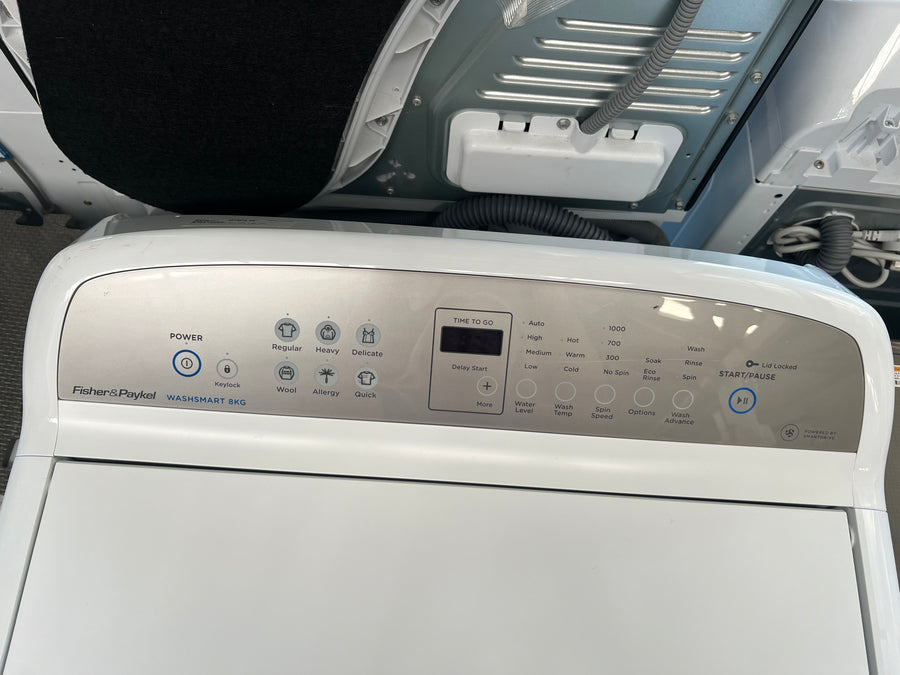 Fisher & Paykel 8kg Top Load Washing Machine Second hand 6 months warranty WA8060G1 - Second Hand Appliances Geebung