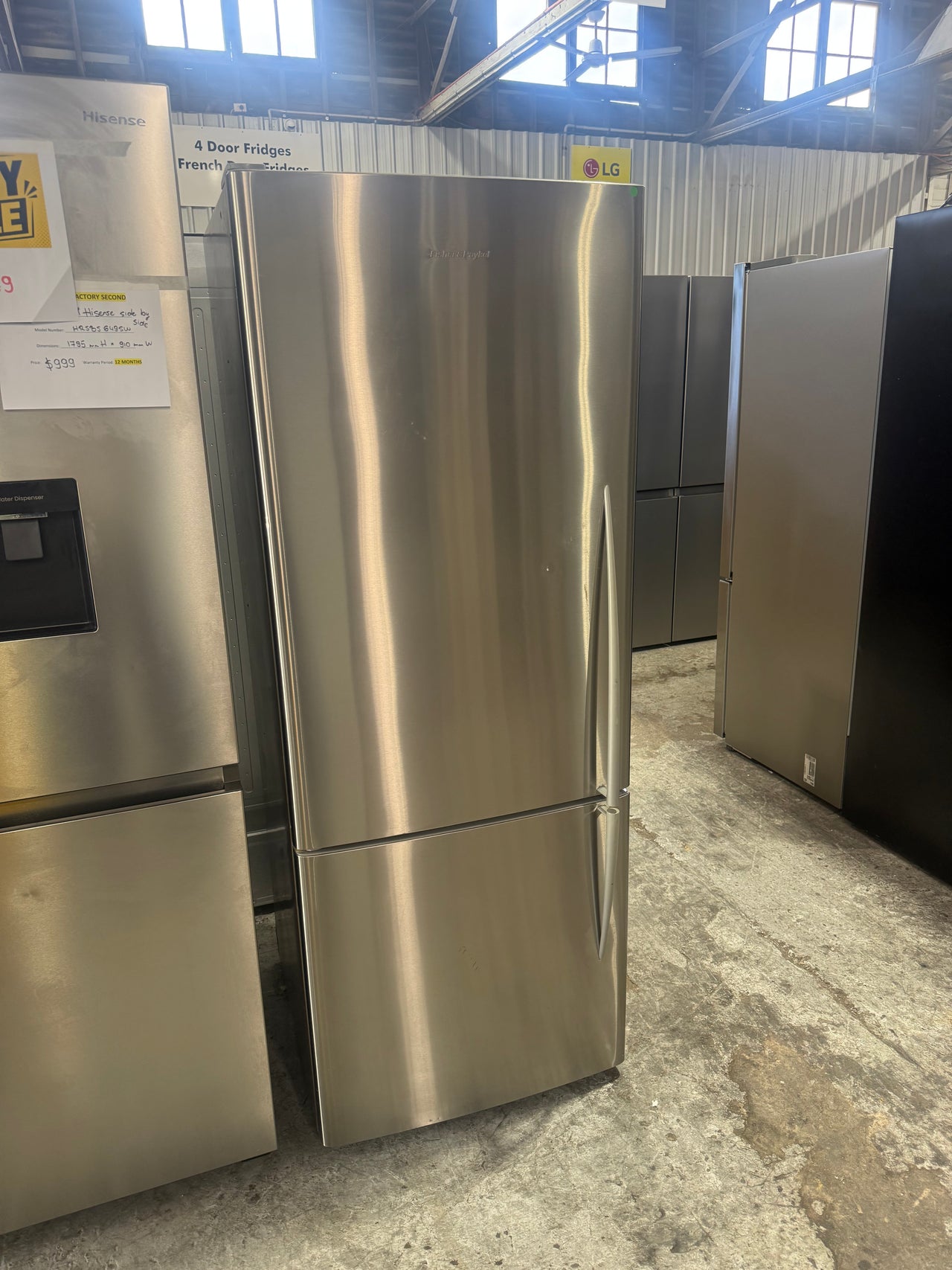 Second hand Fisher & Paykel E402BRX4 403L bottom mount refrigerator - Second Hand Appliances Geebung