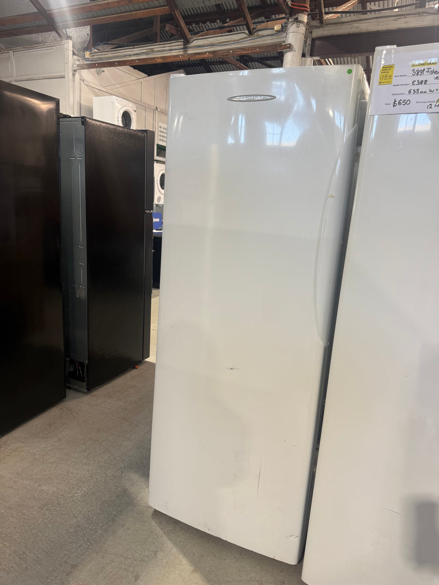 Second hand Fisher & Paykel N388 389L Upright Freezer – White - Second Hand Appliances Geebung