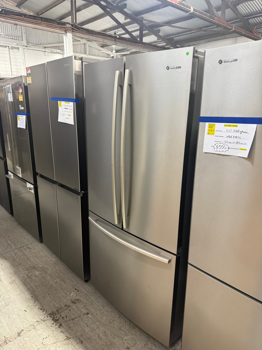 Second hand 💥 Fridge + Washer Bundle Deal – Both for Just $1000! 💥Westinghouse WHE5100SA 510L French door + 8.5kg Fisher&Paykel front loader WA8560G1 - Second Hand Appliances Geebung