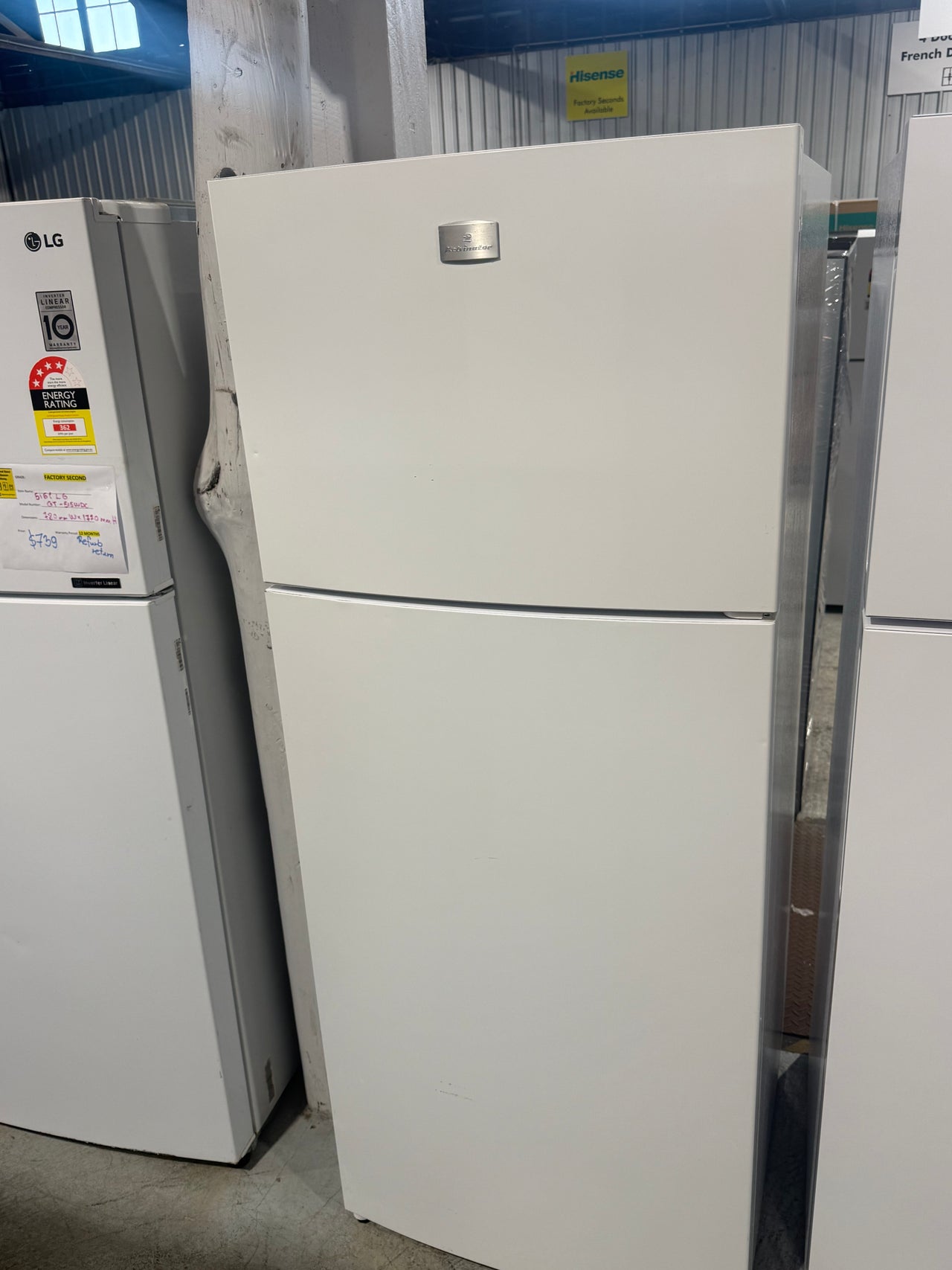 Second hand Kelvinator 460l top mounted fridge freezer KTM4602WA - Second Hand Appliances Geebung