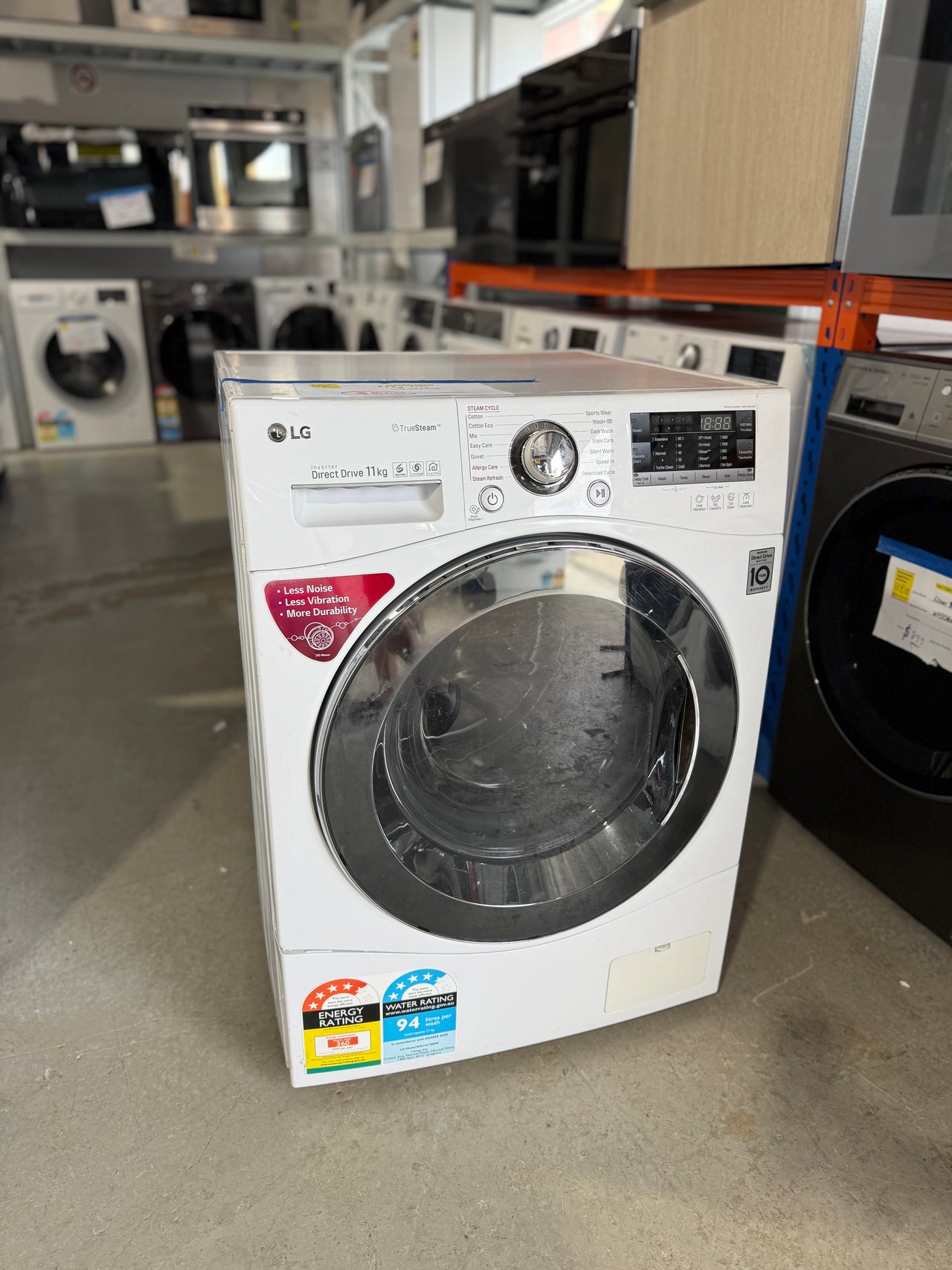 Second hand LG 11kg Front Load Washing Machine with TrueSteam Model: WD1411SBW - Second Hand Appliances Geebung