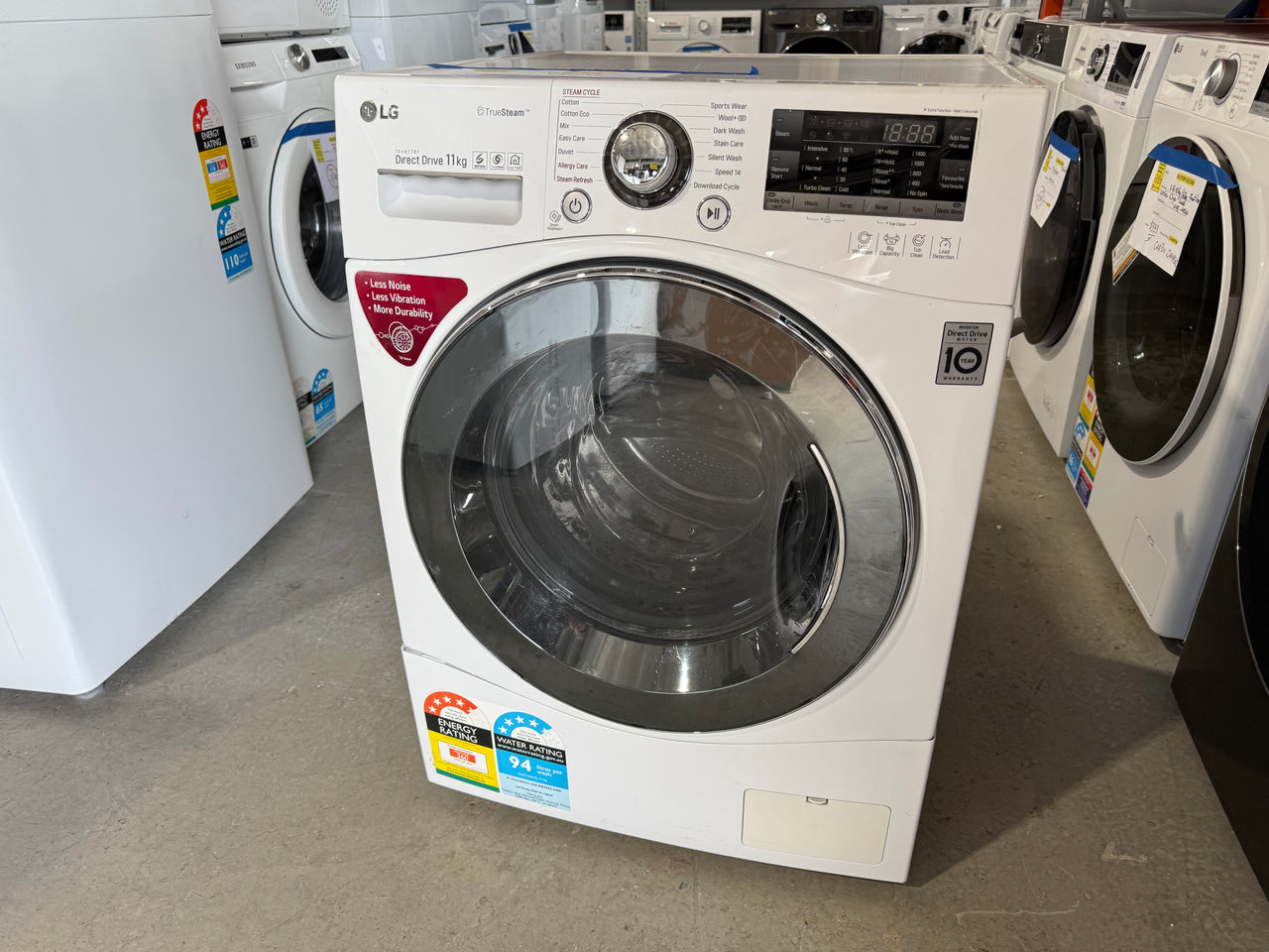 Second hand LG 11kg Front Load Washing Machine with TrueSteam Model: WD1411SBW - Second Hand Appliances Geebung