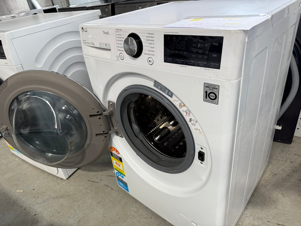 Second hand LG 12kg Front Load Washer Model: WV9-1412W - Second Hand Appliances Geebung