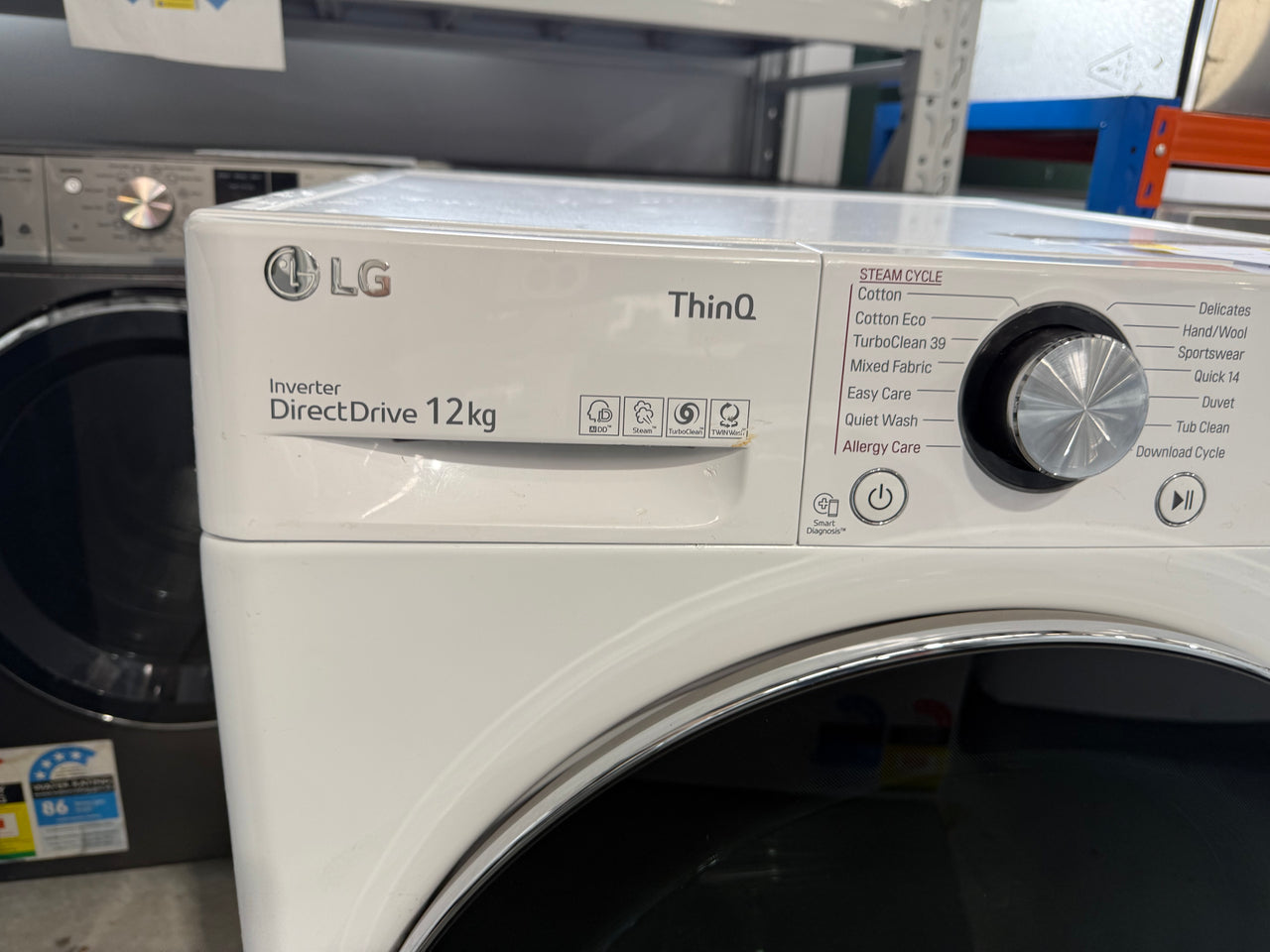 Second hand LG 12kg Front Load Washer Model: WV9-1412W - Second Hand Appliances Geebung