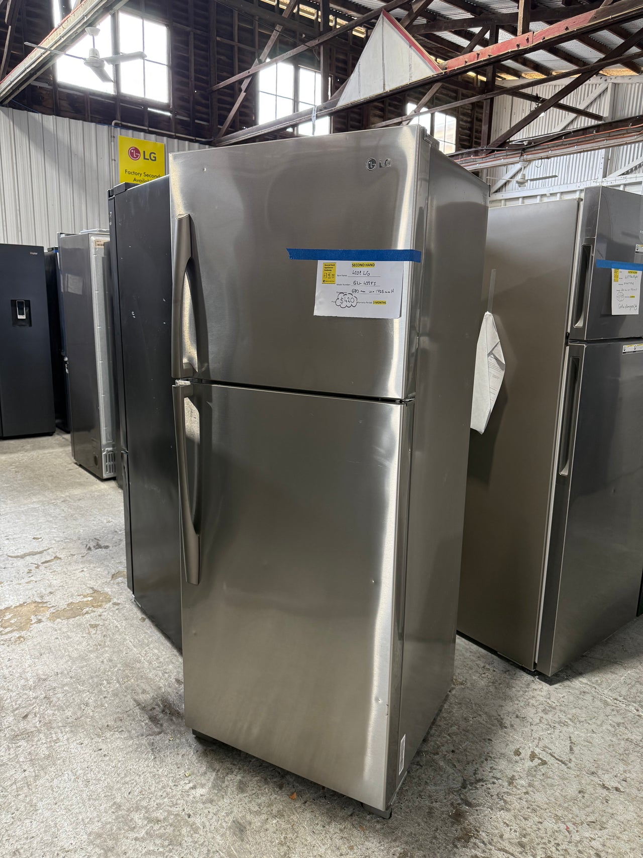 Second hand LG 422l Top Mounted Refrigerator Model: GN-R422FS - Second Hand Appliances Geebung