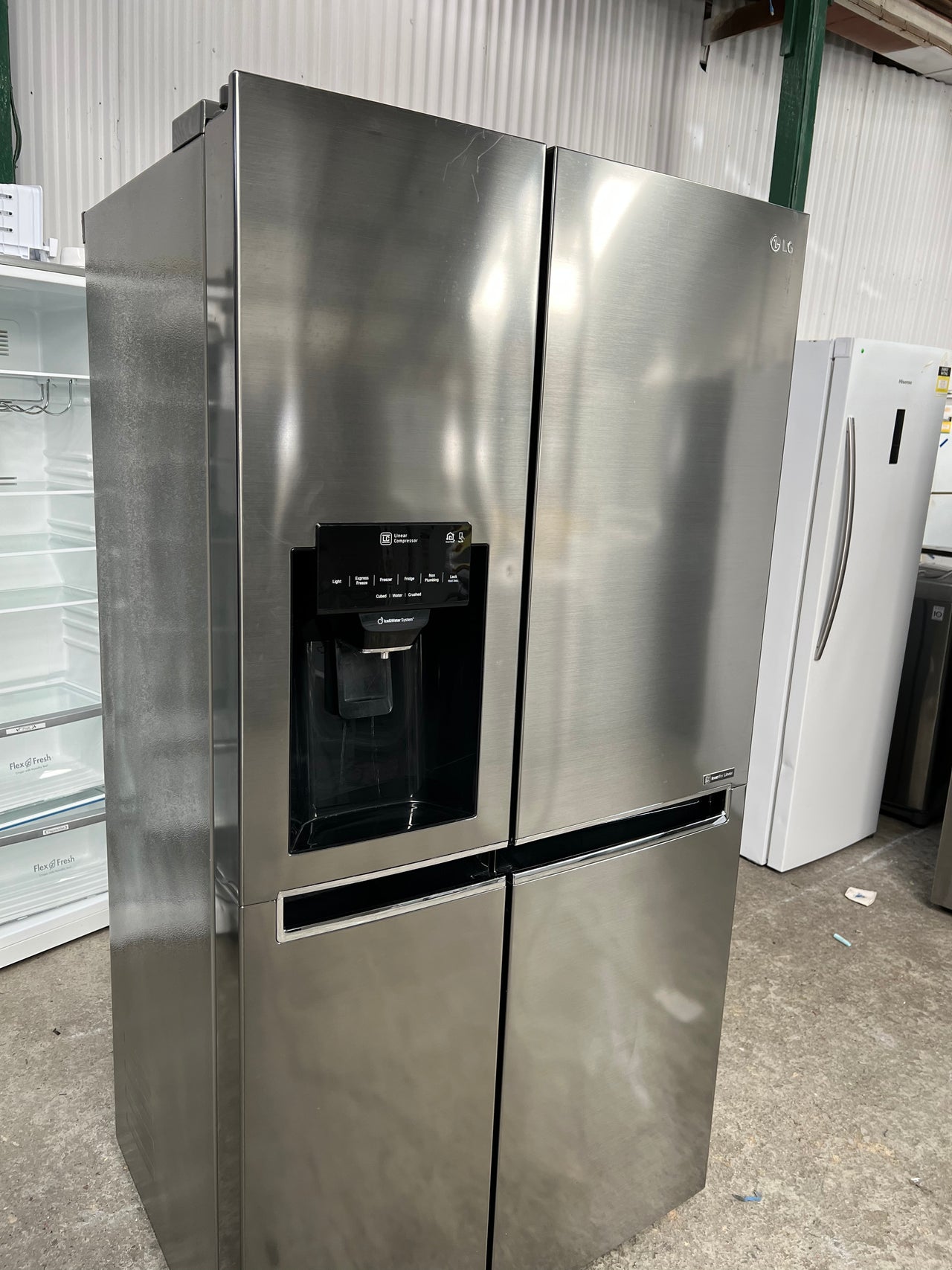 Second hand LG 668L Side by Side Fridge Non Plumbed GS-L668PNL - Second Hand Appliances Geebung