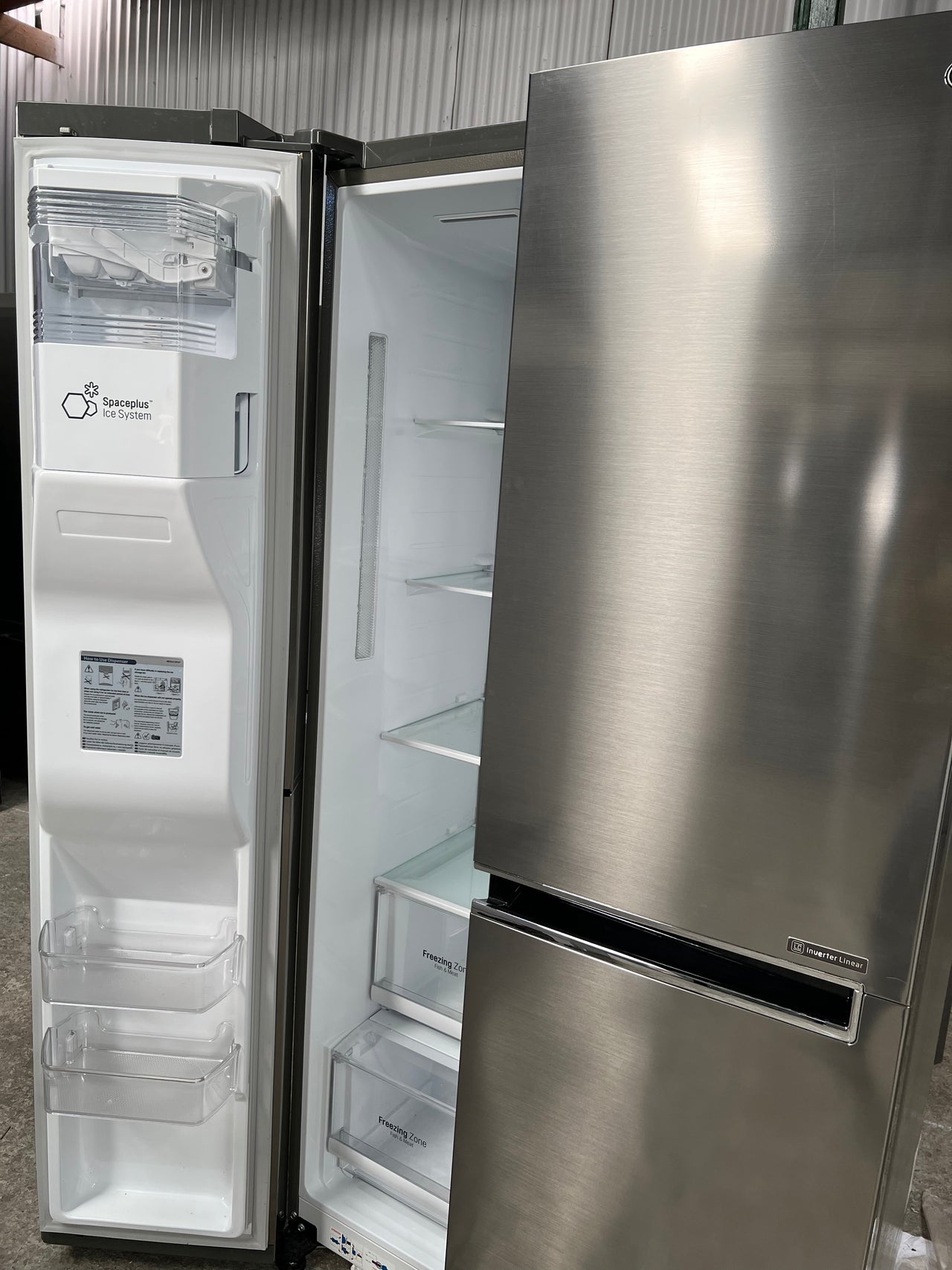 Second hand LG 668L Side by Side Fridge Non Plumbed GS-L668PNL - Second Hand Appliances Geebung