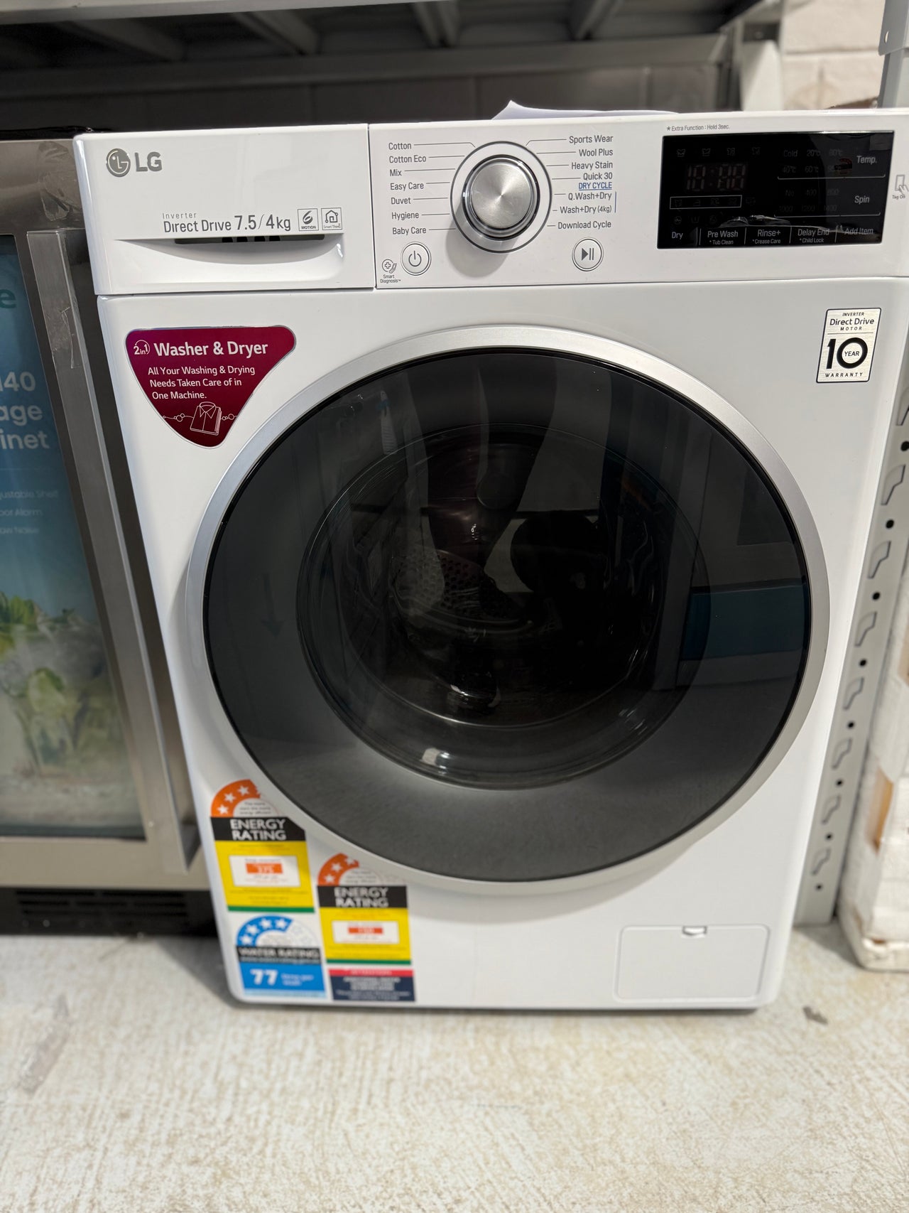 Second hand LG 7.5kg/4kg Washer Dryer Combo Model: WDC1475NCW - Second Hand Appliances Geebung