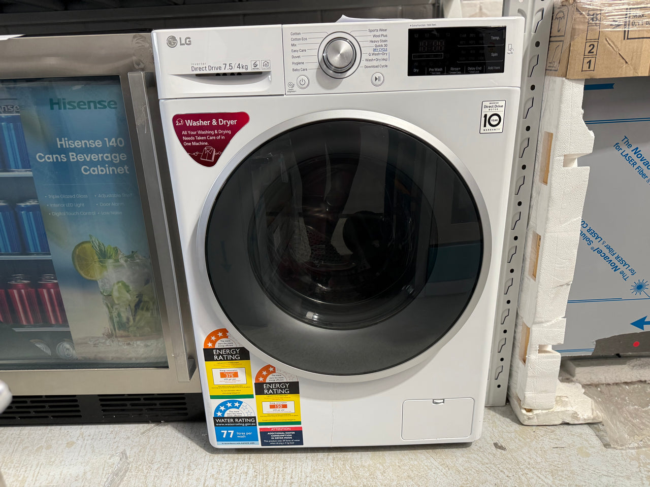 Second hand LG 7.5kg/4kg Washer Dryer Combo Model: WDC1475NCW - Second Hand Appliances Geebung