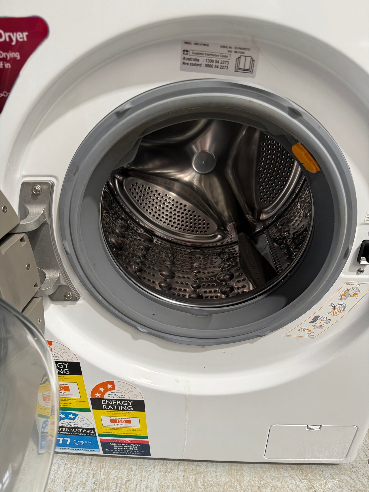 Second hand LG 7.5kg/4kg Washer Dryer Combo Model: WDC1475NCW - Second Hand Appliances Geebung