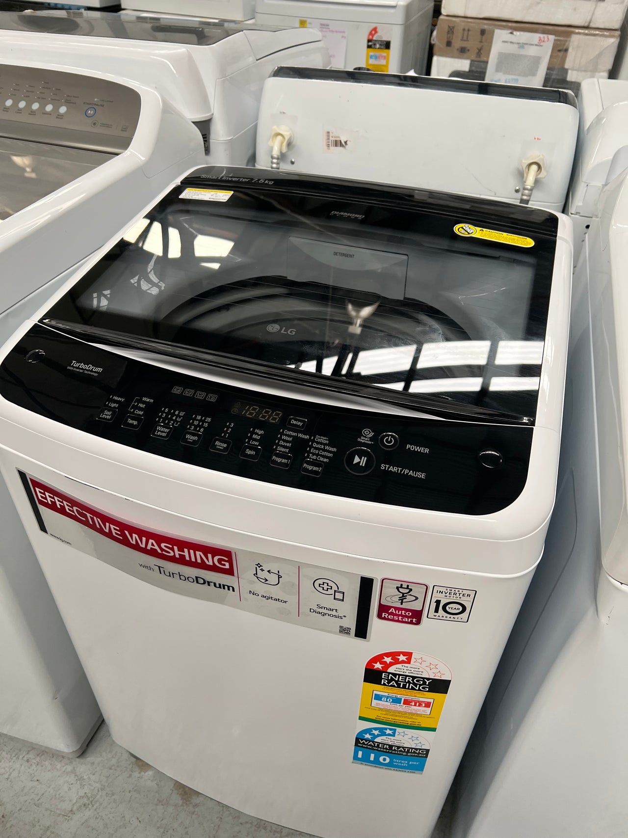 Second hand LG 7.5kg Top Load Washer WTG7520 - Second Hand Appliances Geebung