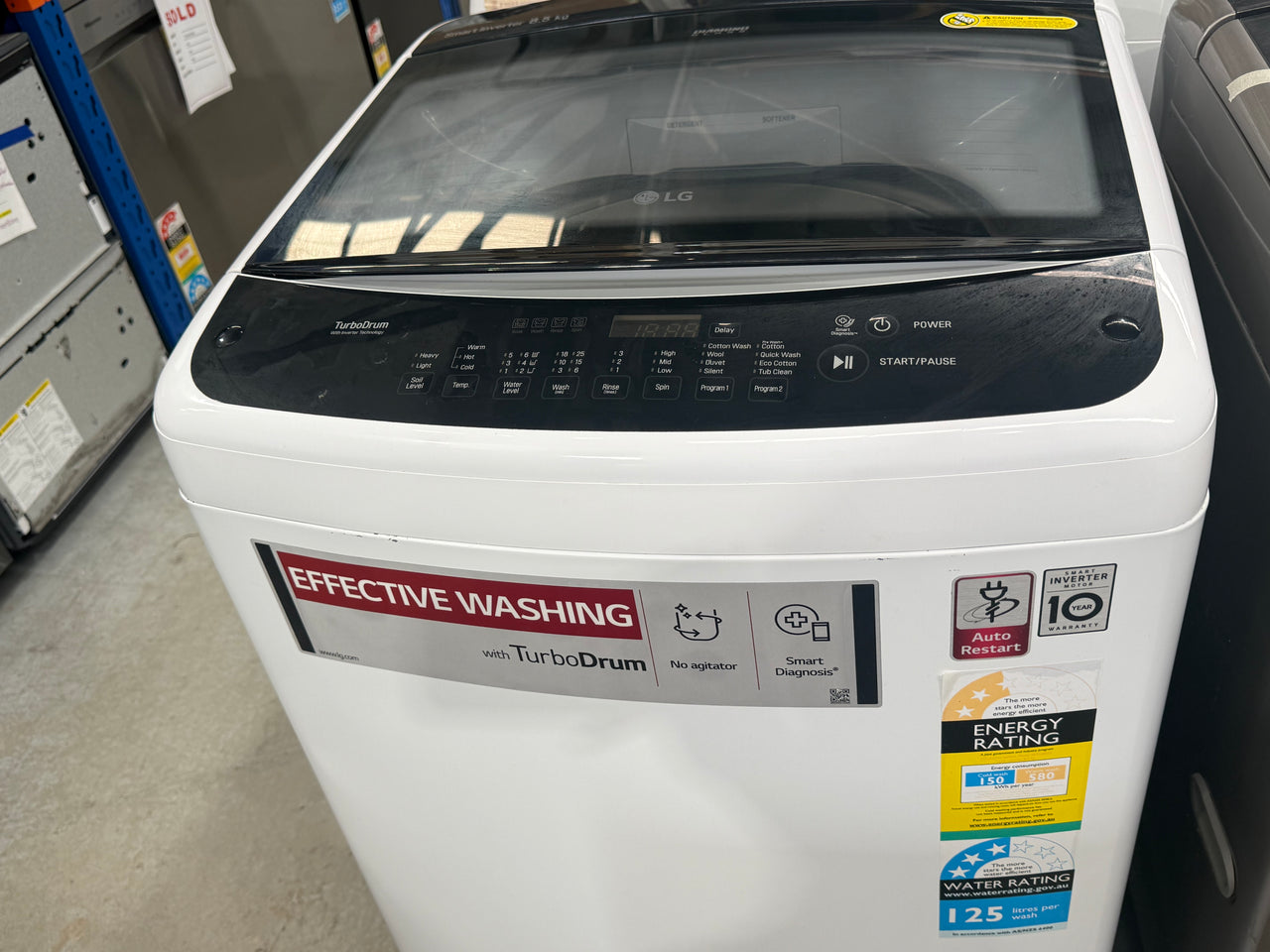 Second hand LG 8.5kg Top Load Washing Machine WTG8521 - Second Hand Appliances Geebung