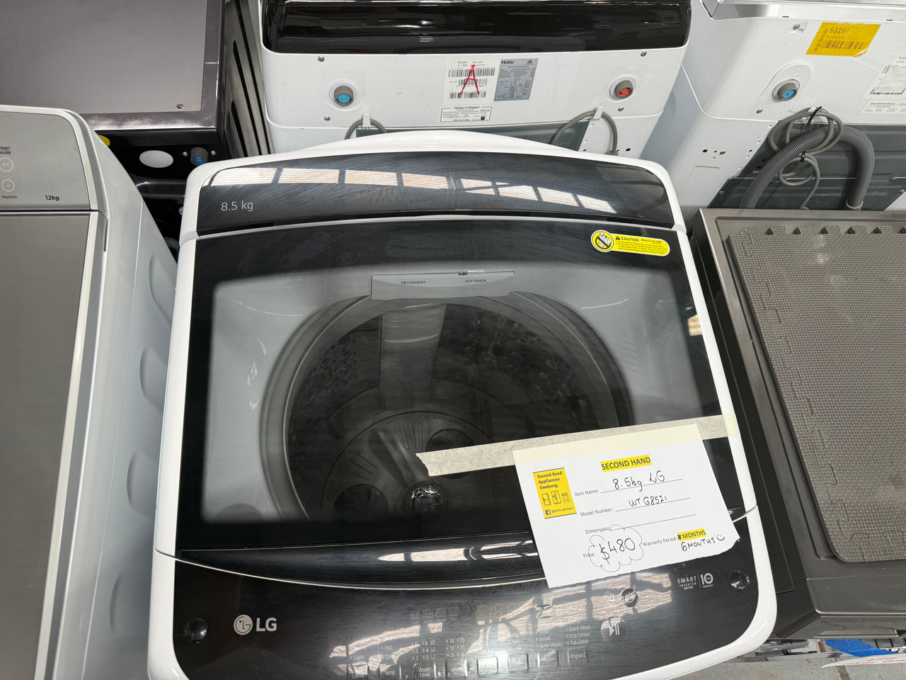 Second hand LG 8.5kg Top Load Washing Machine with Smart Inverter Control Model:WTG8521 - Second Hand Appliances Geebung