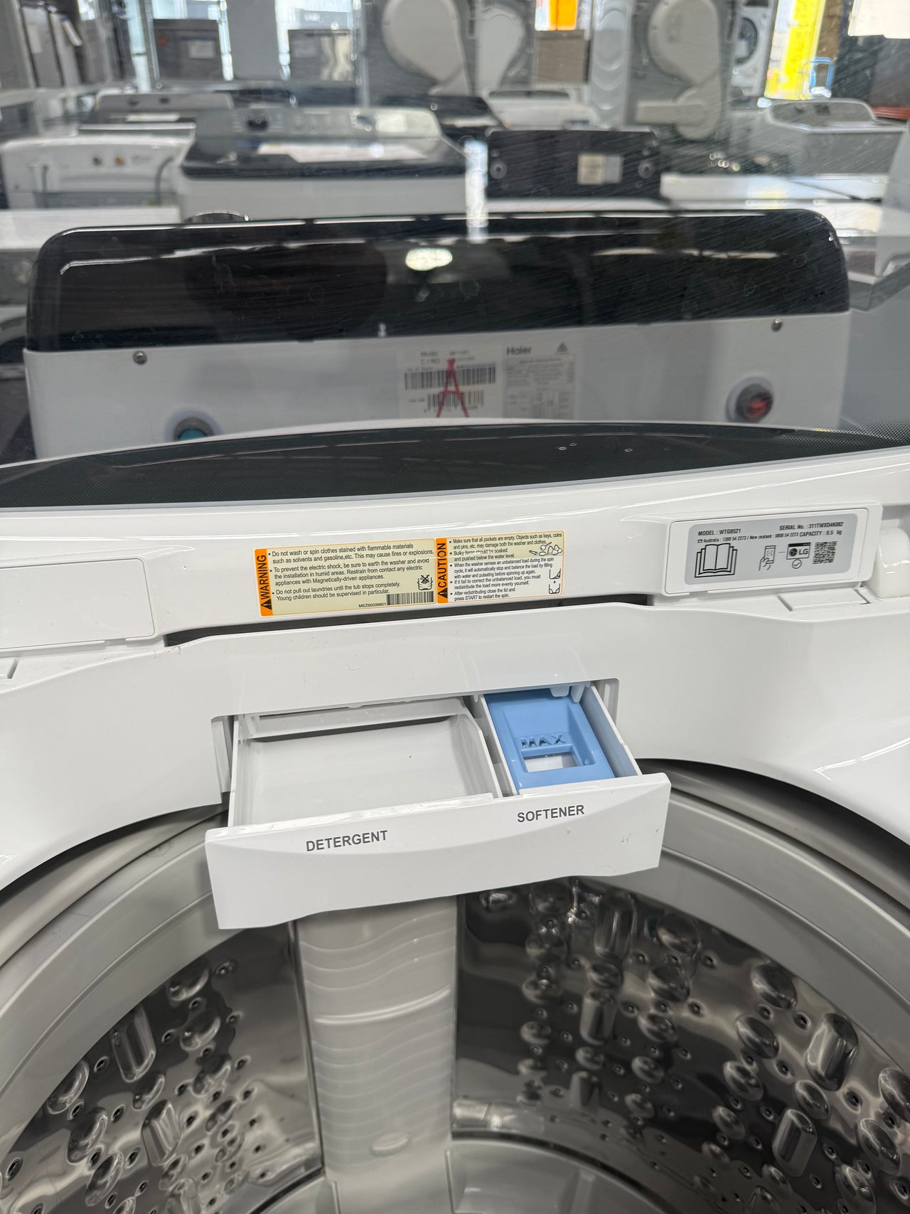 Second hand LG 8.5kg Top Load Washing Machine with Smart Inverter Control Model:WTG8521 - Second Hand Appliances Geebung