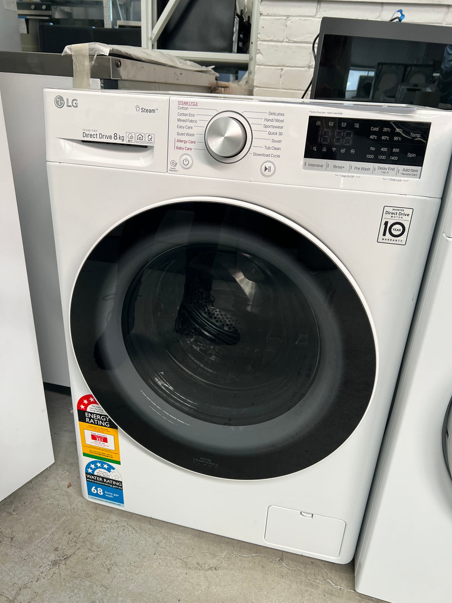 Second hand LG 8kg Series 5 Front Load Washing Machine Model: WV5-1408W - Second Hand Appliances Geebung