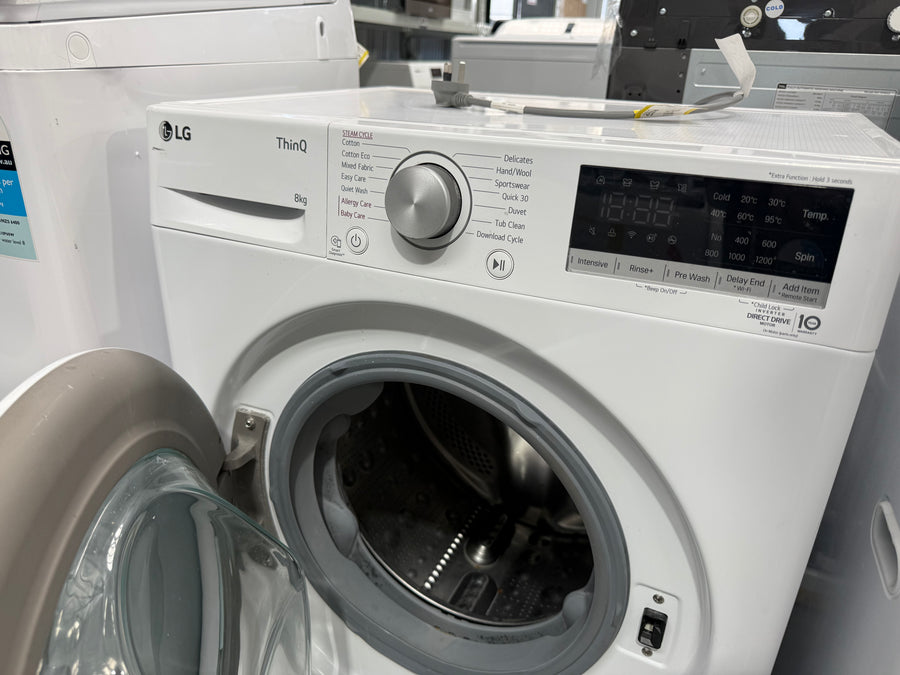 Second hand LG 8kg Series 5 Slim Front Load Washing Machine – White | WV5-1208W - Second Hand Appliances Geebung