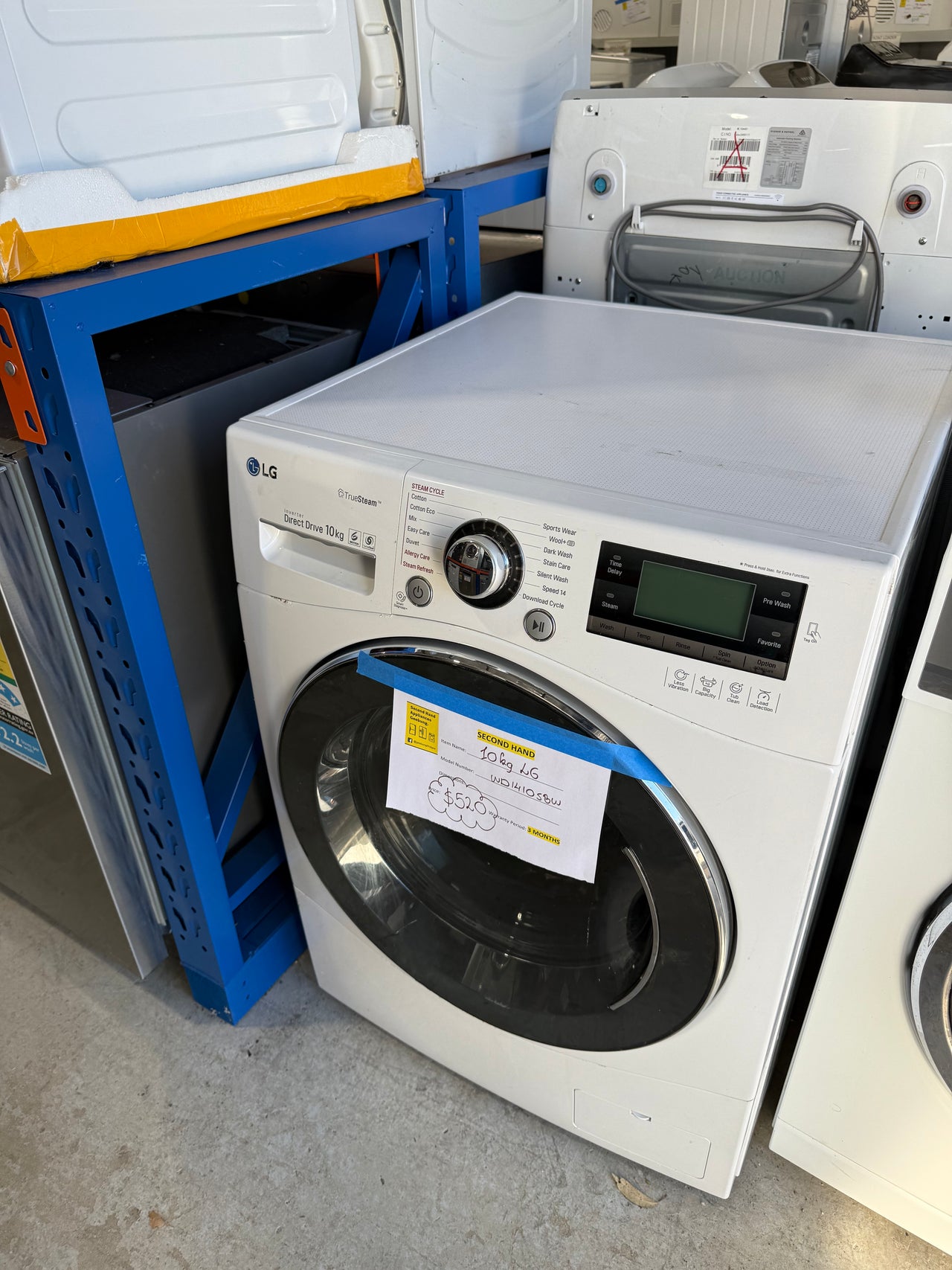 Second hand LG WD1410SBW 10kg front load washing machine - Second Hand Appliances Geebung