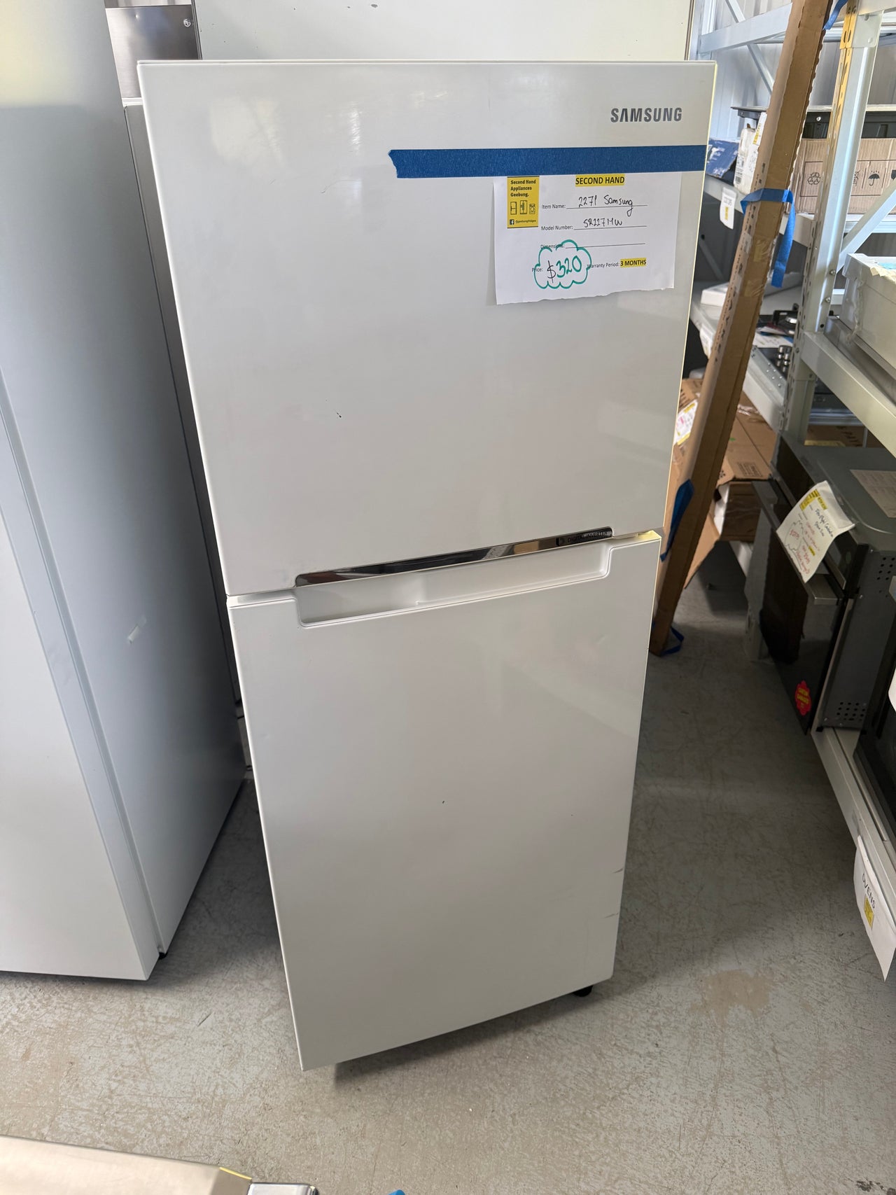 Second hand SAMSUNG 228L TOP MOUNT FRIDGE  Model: SR227MW - Second Hand Appliances Geebung
