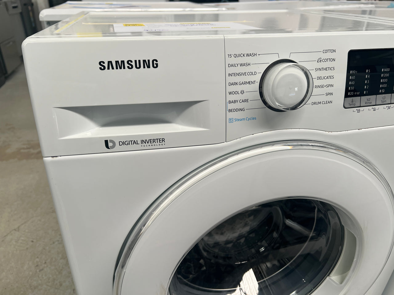 Second hand SAMSUNG 8.5KG BUBBLEWASH FRONT LOAD WASHING MACHINE WITH STEAM  Model: WW85J54E0IW - Second Hand Appliances Geebung