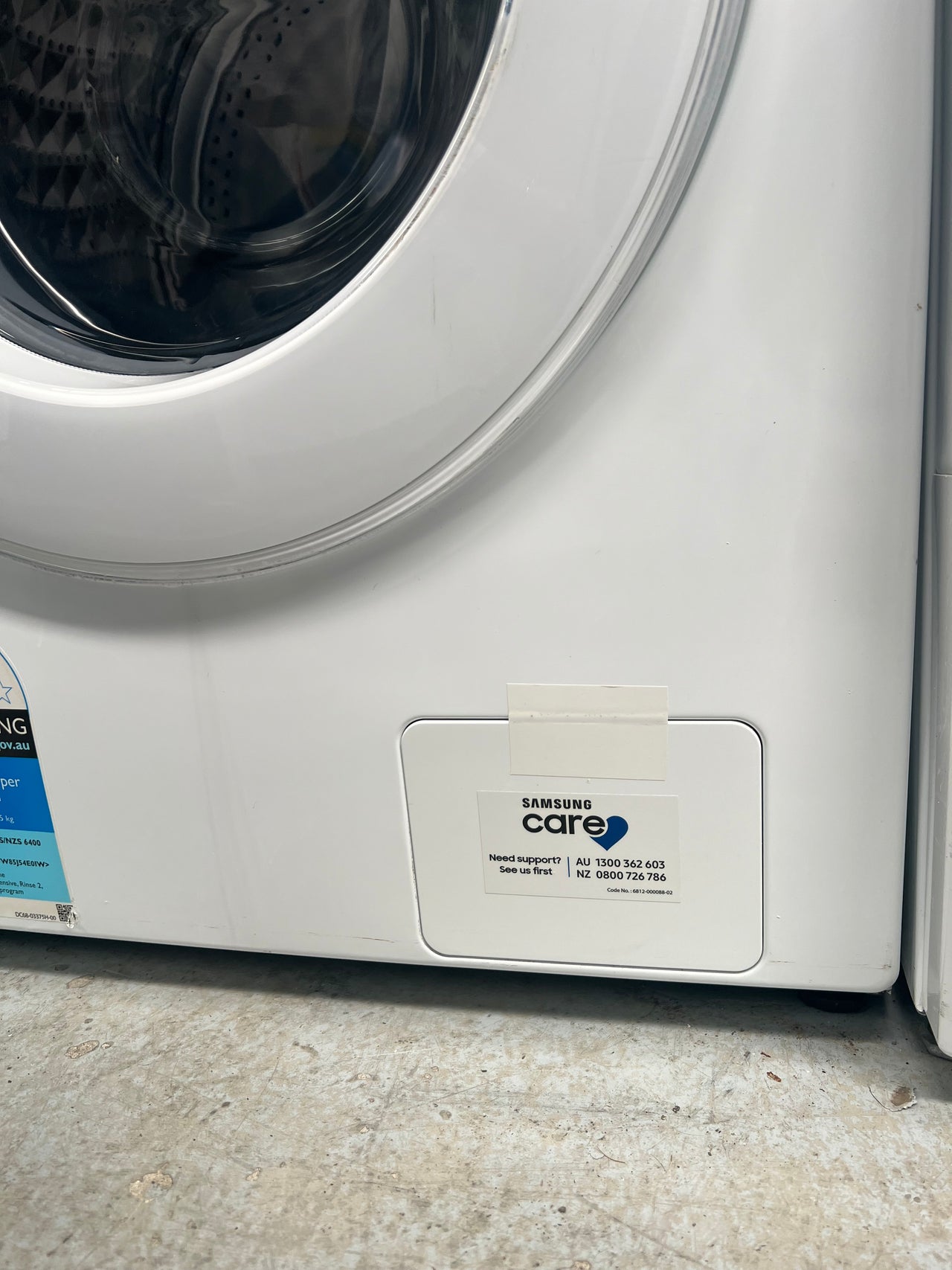 Second hand SAMSUNG 8.5KG BUBBLEWASH FRONT LOAD WASHING MACHINE WITH STEAM  Model: WW85J54E0IW - Second Hand Appliances Geebung