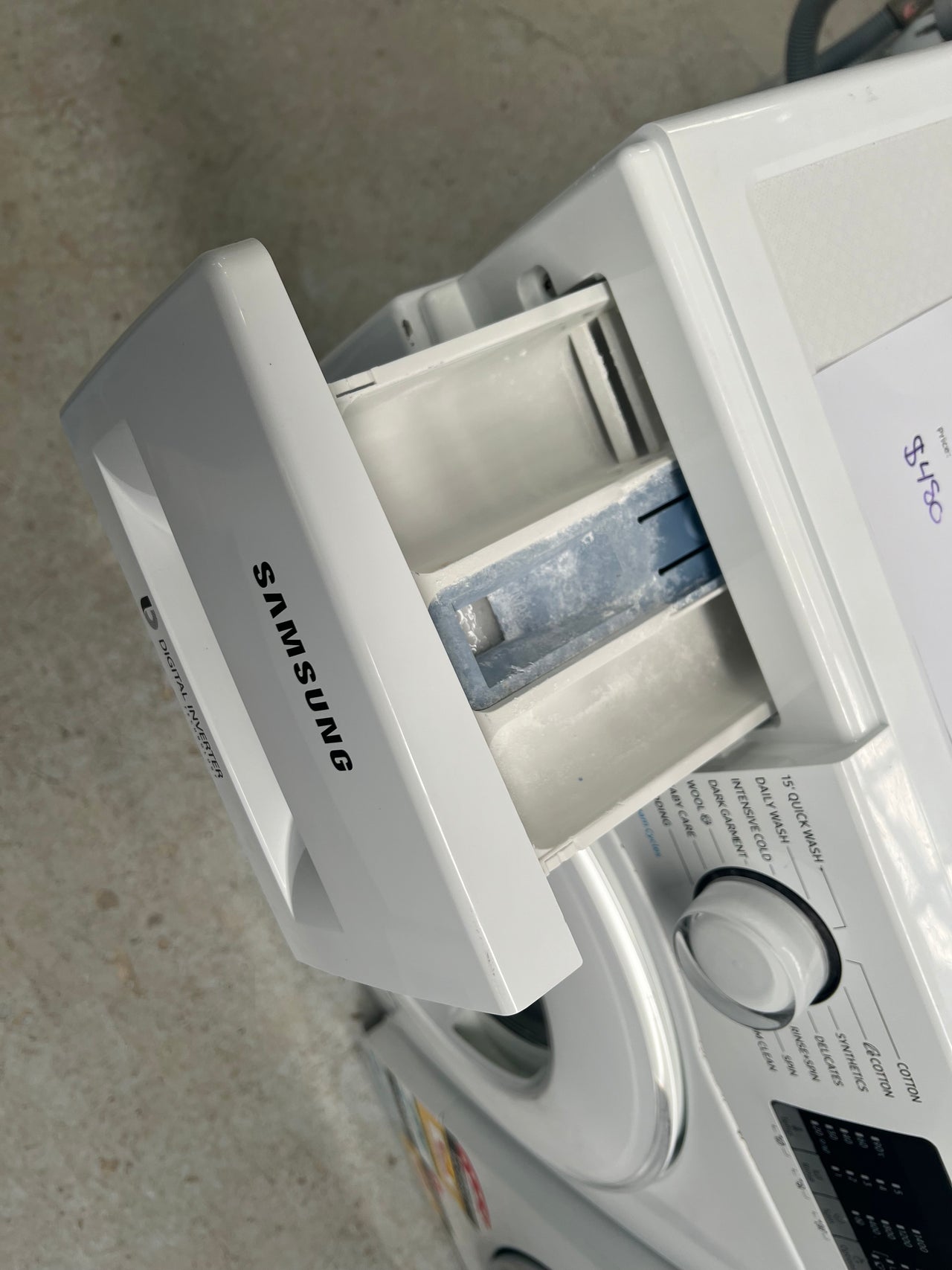 Second hand SAMSUNG 8.5KG BUBBLEWASH FRONT LOAD WASHING MACHINE WITH STEAM  Model: WW85J54E0IW - Second Hand Appliances Geebung