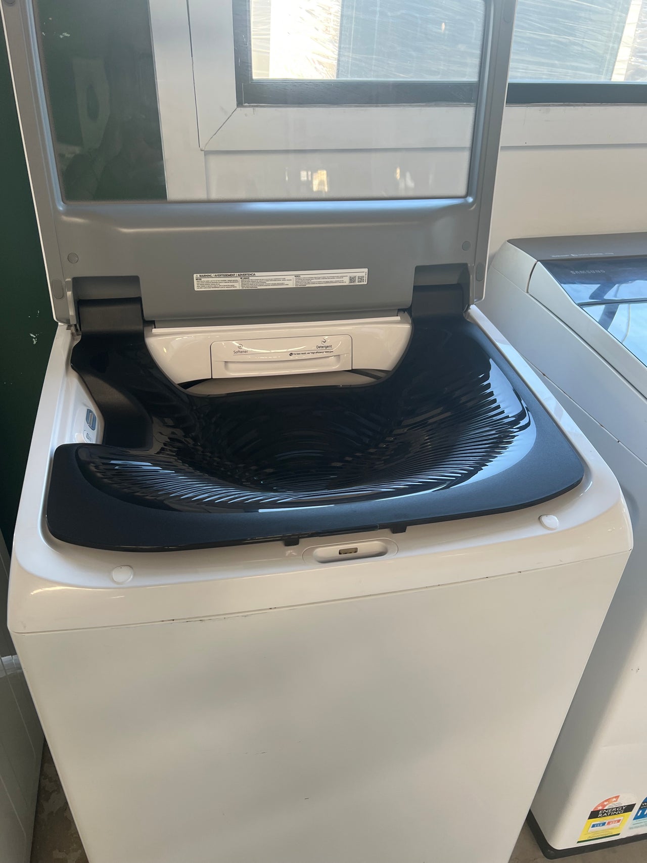 Second hand Samsung 11kg Activ DualWash™ Top Load Washer Model: WA11M8700GW - Second Hand Appliances Geebung