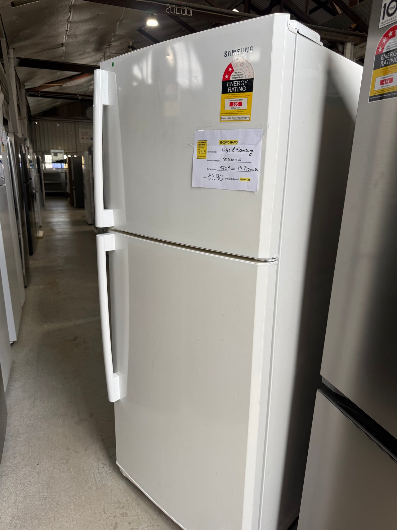 Second hand Samsung 427L Top Mount Refrigerator – SR430MW - Second Hand Appliances Geebung