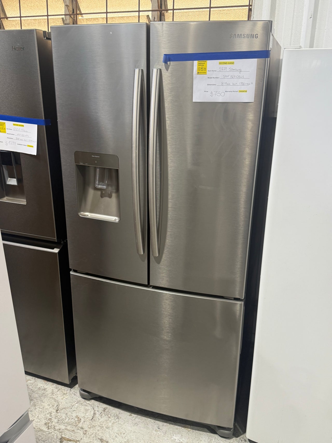 Second hand Samsung 528L Samsung 3-Door Refrigerator – Stainless Steel  Model: SRF527DSLS - Second Hand Appliances Geebung