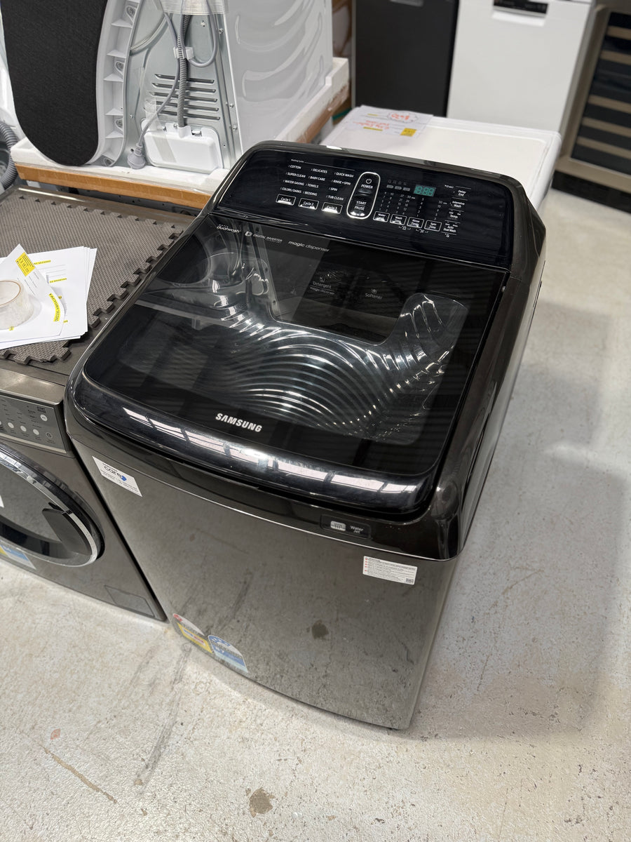 Second hand Samsung 8.5Kg Activ DualWash Top Load Washing Machine Model: WA85N6750BV - Second Hand Appliances Geebung