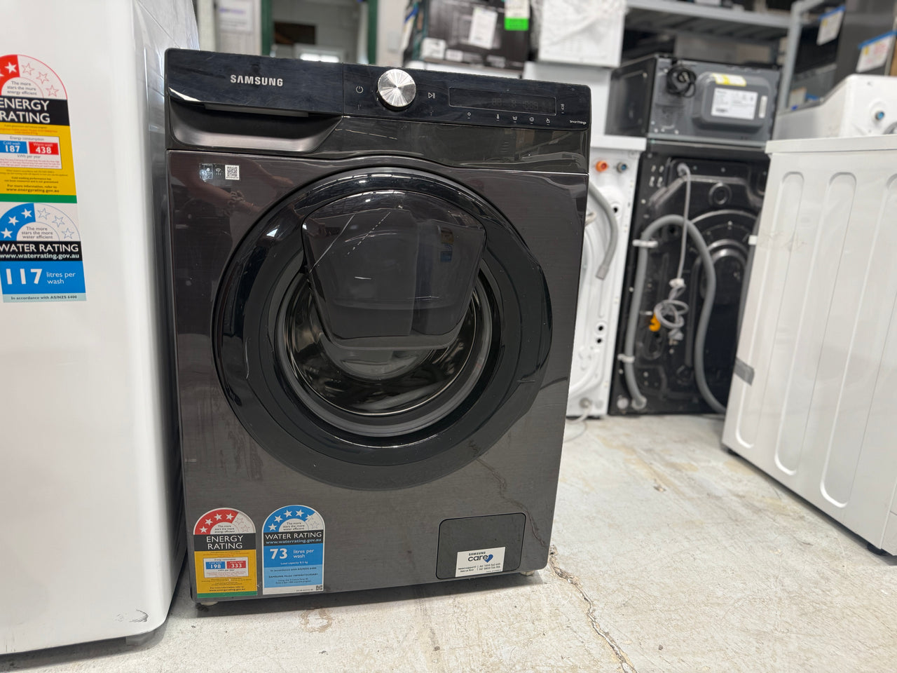 Buy Second hand Samsung 8.5kg Front Load Washing Machine – Black (WW85T554DAB) |  | [product_variant] | Second Hand Appliances Geebung Brisbane