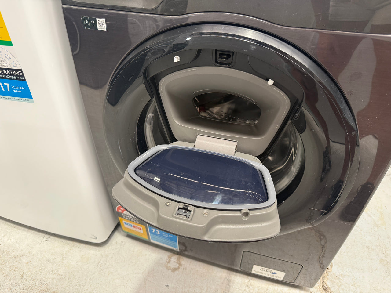 Buy Second hand Samsung 8.5kg Front Load Washing Machine – Black (WW85T554DAB) |  | [product_variant] | Second Hand Appliances Geebung Brisbane