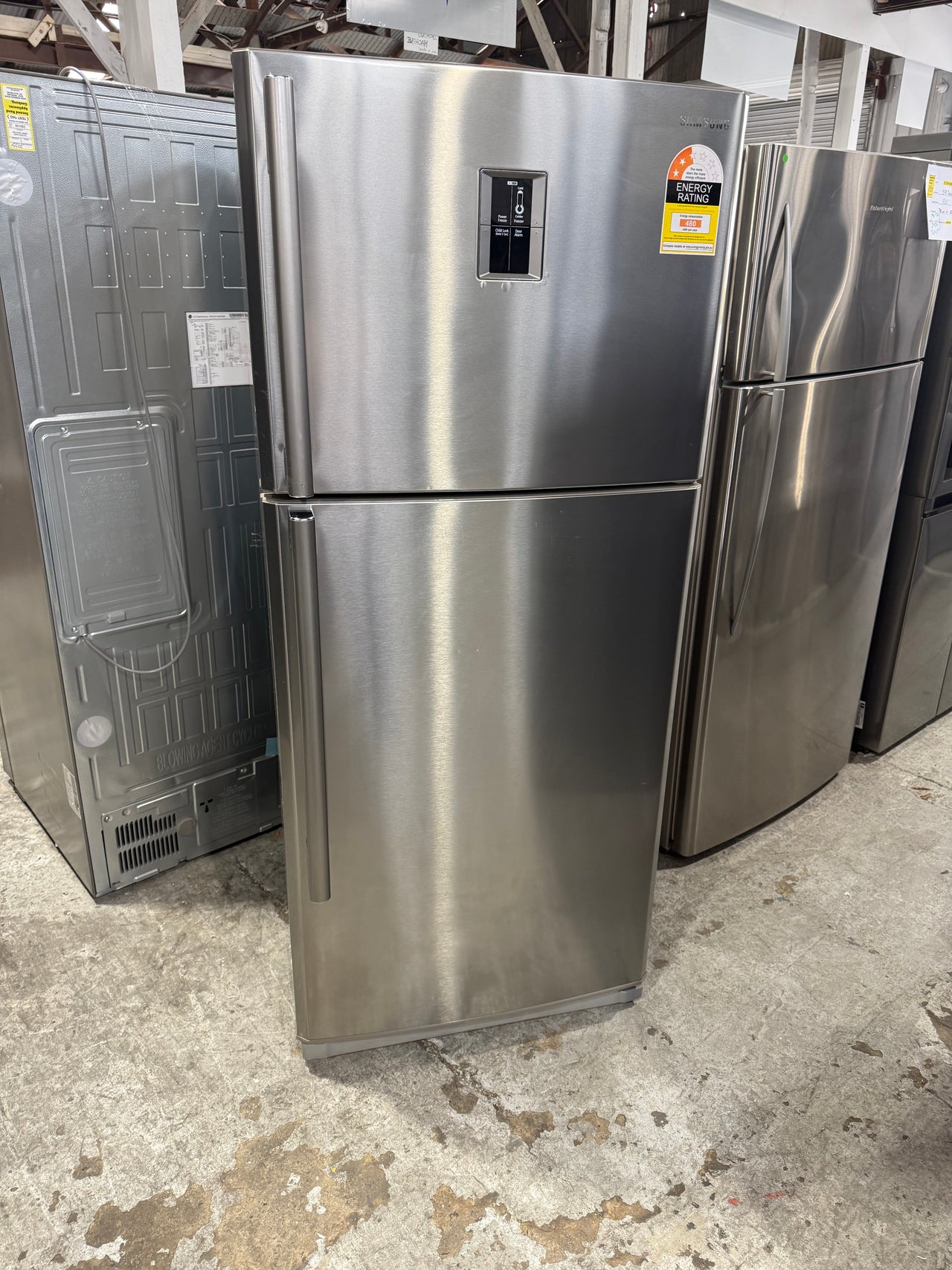 Second hand Samsung SR428MLS 431L top mount refrigerator - Second Hand Appliances Geebung