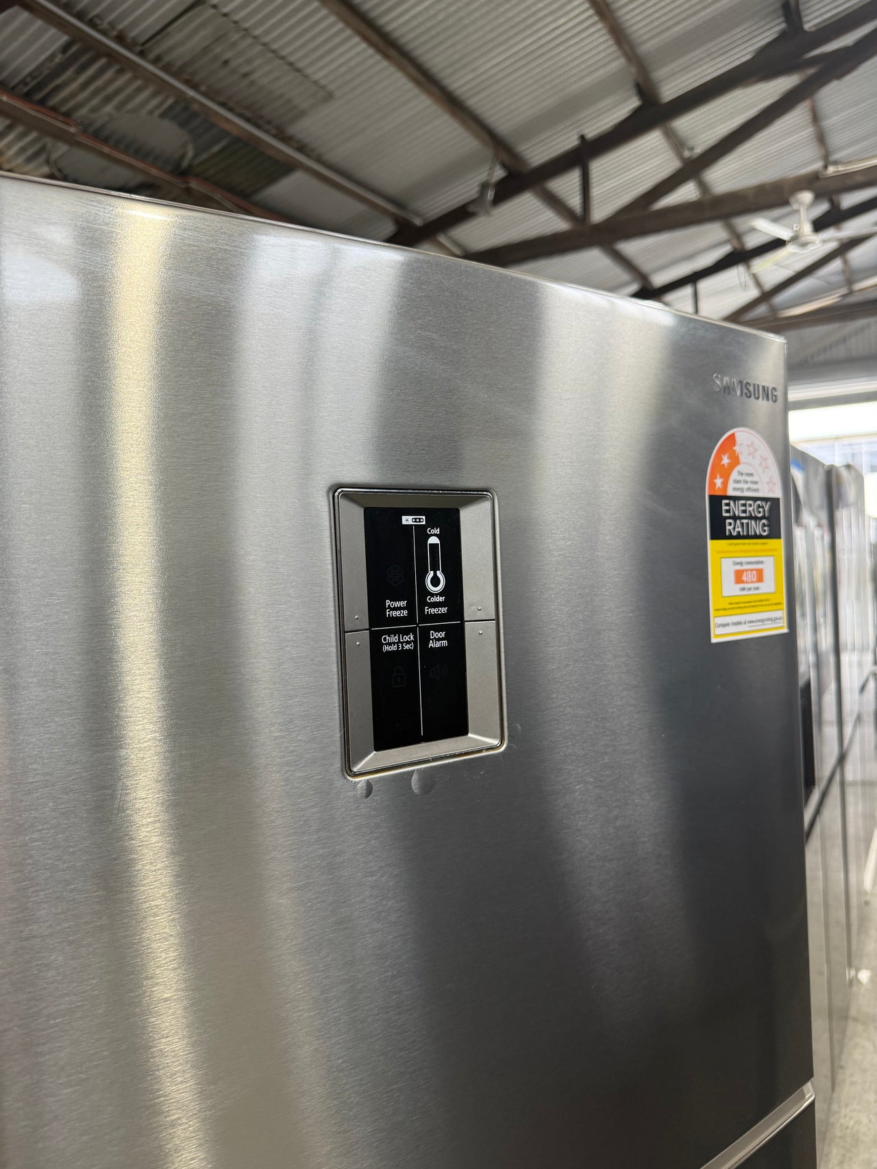 Second hand Samsung SR428MLS 431L top mount refrigerator - Second Hand Appliances Geebung