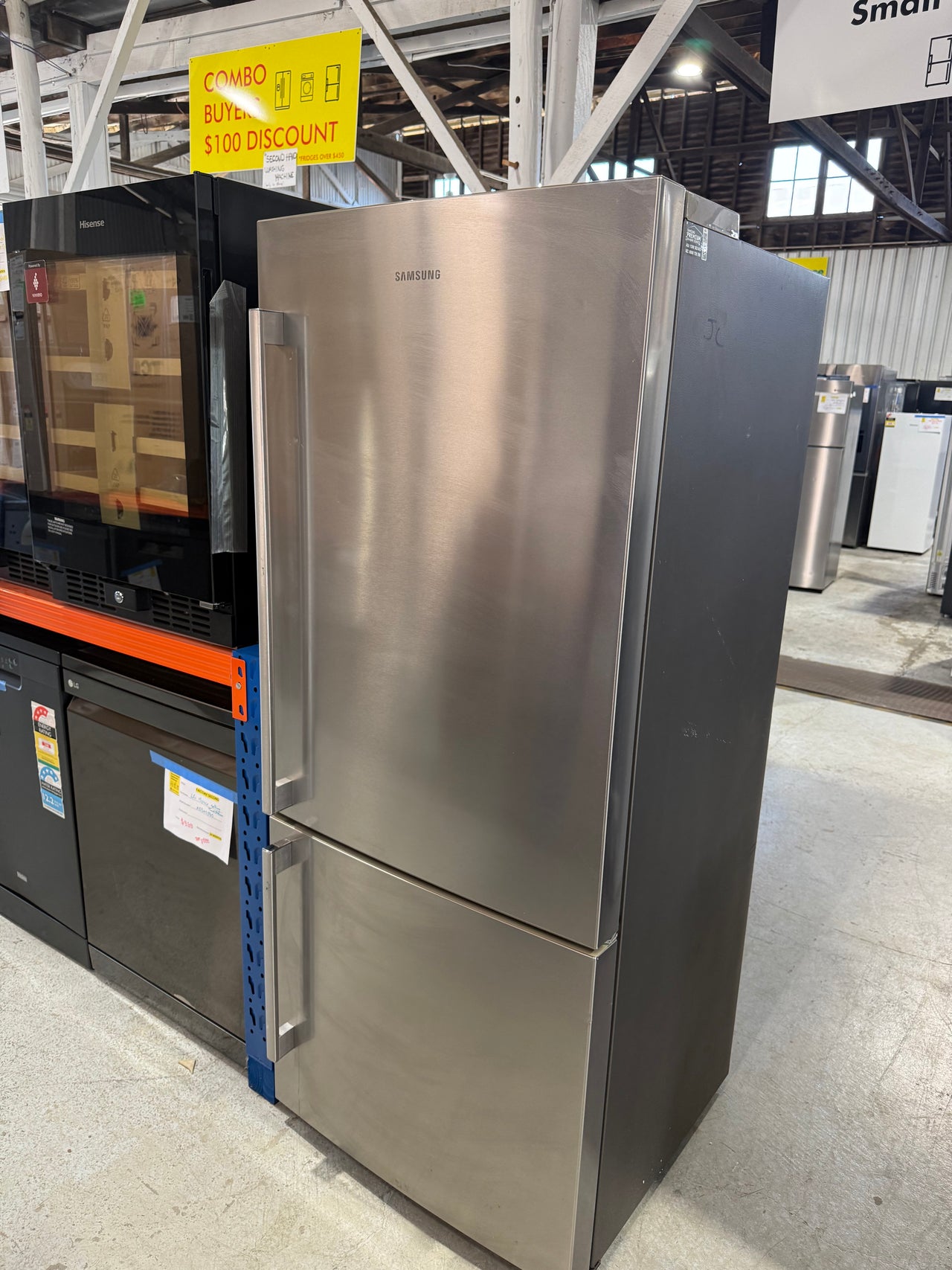 Second hand Samsung SRL458ELS – 458 L Bottom-Mount Refrigerator - Second Hand Appliances Geebung