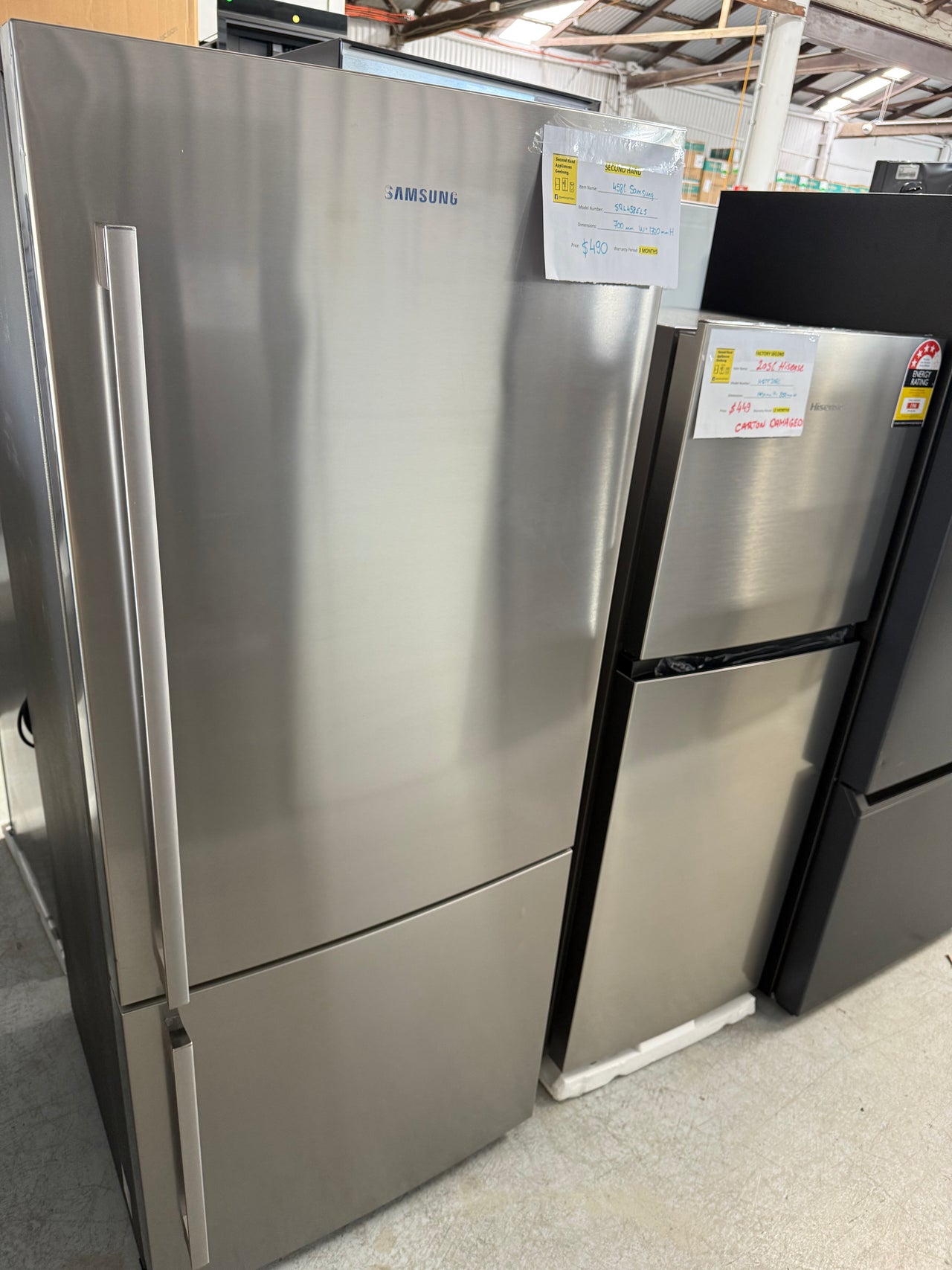 Second hand Samsung SRL458ELS 458L Bottom Mount Refrigerator - Second Hand Appliances Geebung