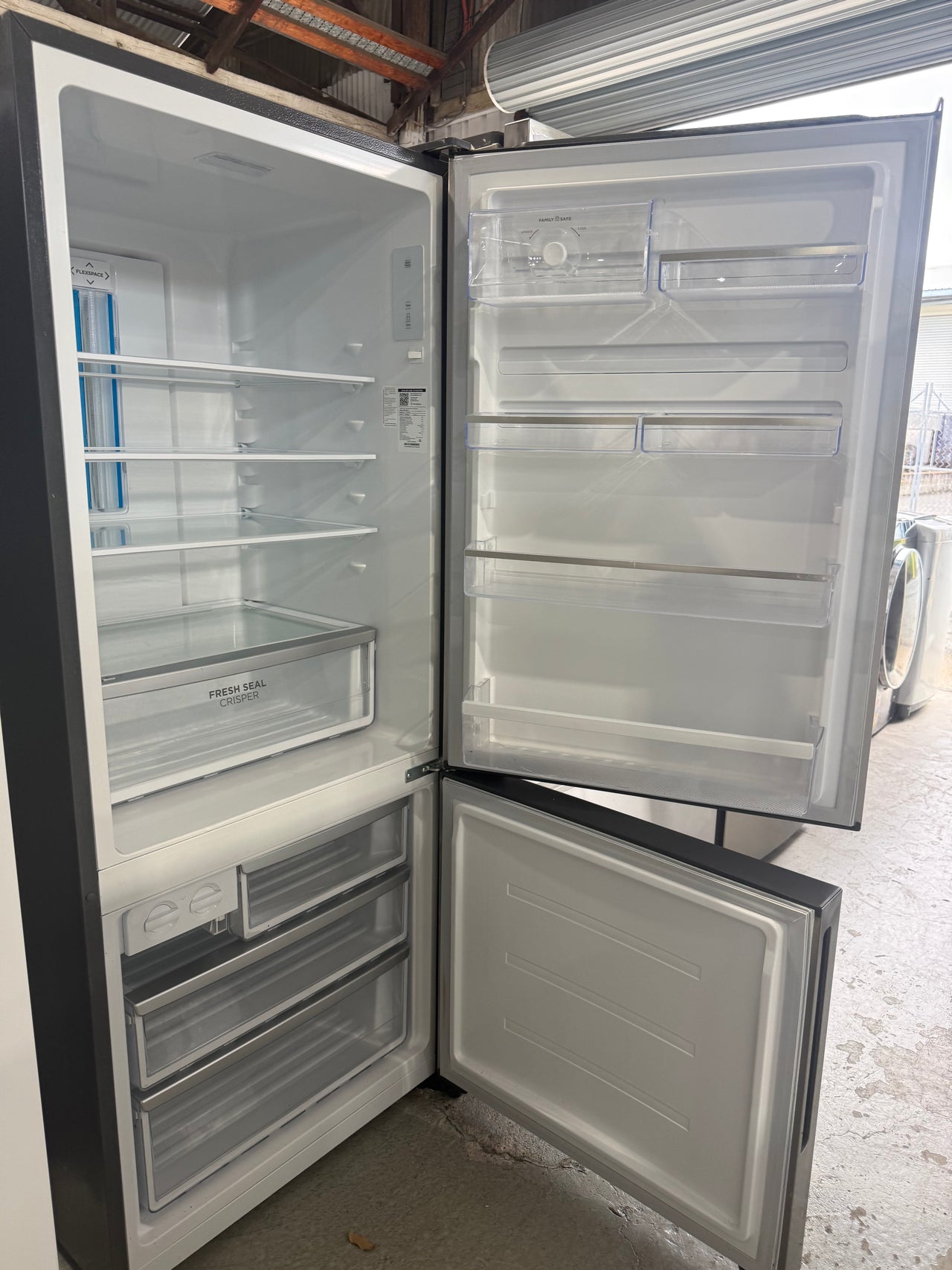 Second hand Westinghouse 425L Bottom Mount Fridge Silver WBE4302ACR - Second Hand Appliances Geebung