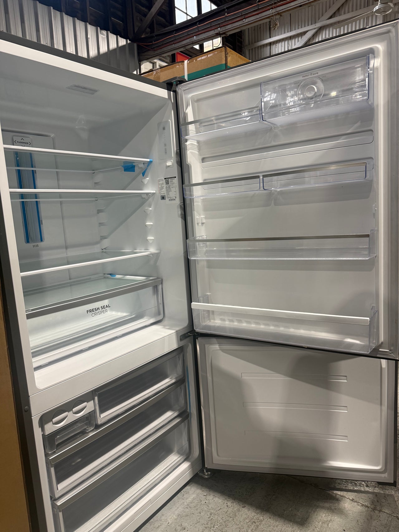 Second hand Westinghouse 496L Bottom Mount Fridge – Stainless Steel (WBE5300SC) - Second Hand Appliances Geebung
