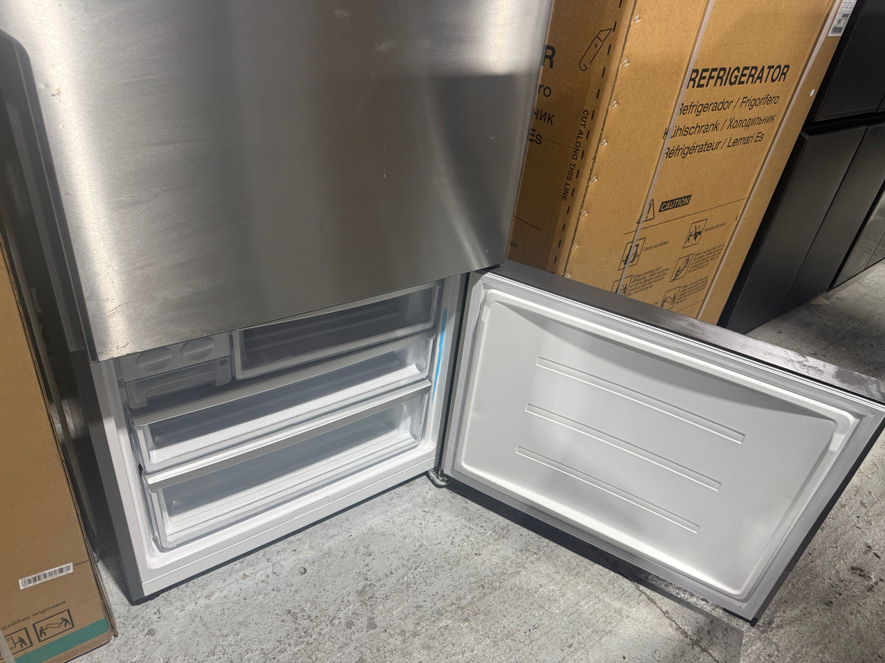 Second hand Westinghouse 496L Bottom Mount Fridge – Stainless Steel (WBE5300SC) - Second Hand Appliances Geebung