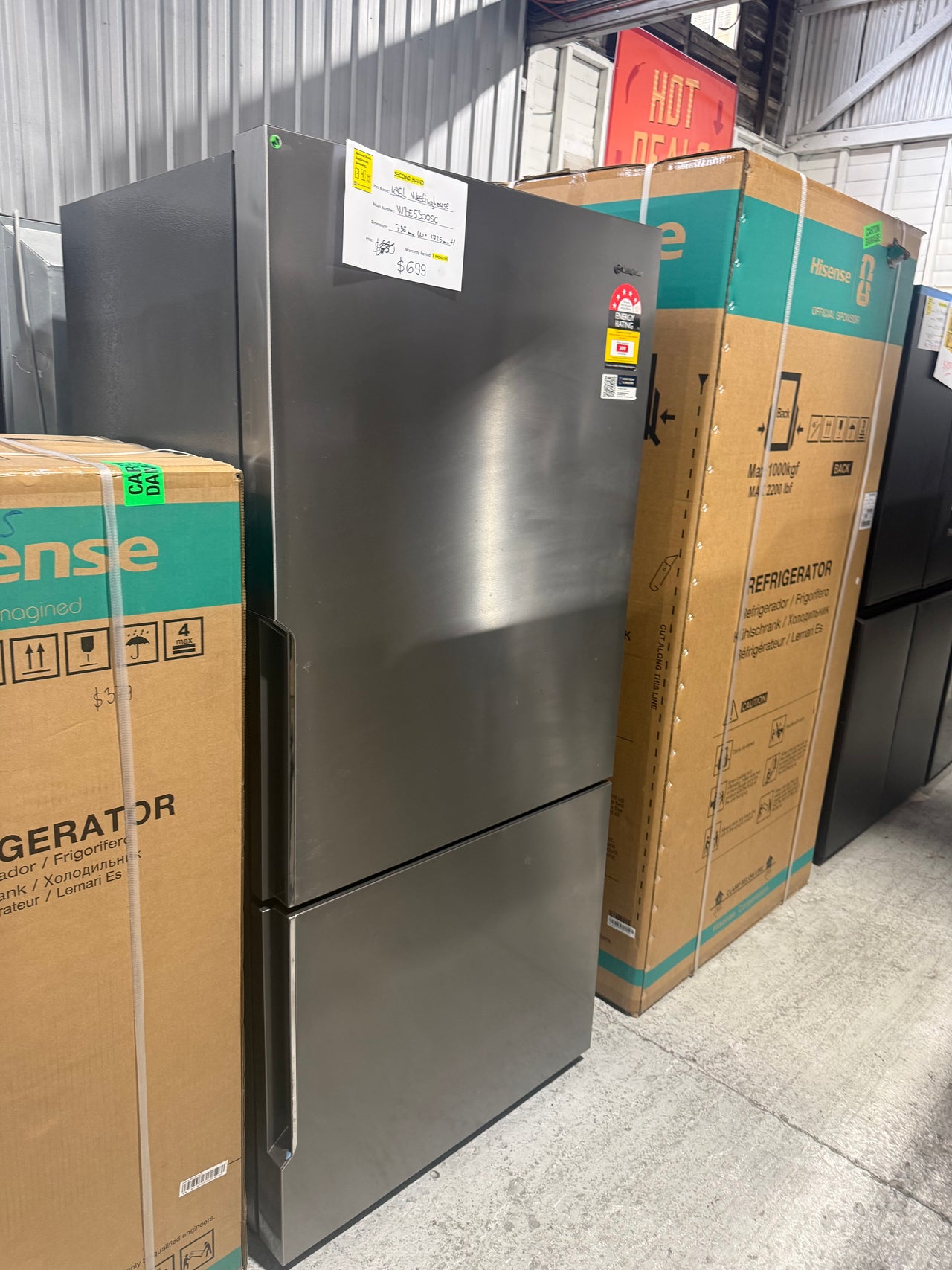 Second hand Westinghouse 496L Bottom Mount Fridge – Stainless Steel (WBE5300SC) - Second Hand Appliances Geebung
