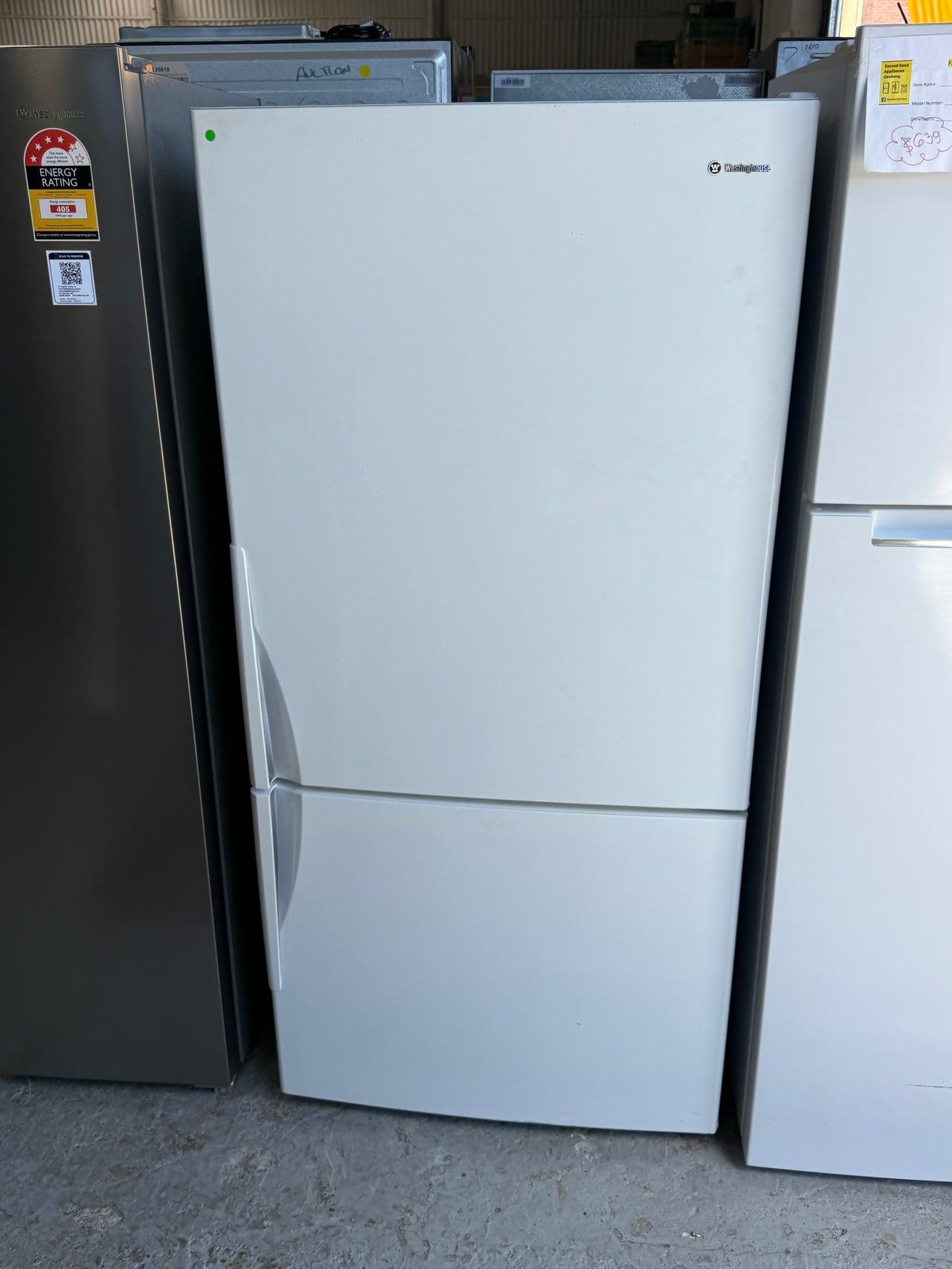 Second hand Westinghouse 510L bottom mount fridge WBM5100WC - Second Hand Appliances Geebung