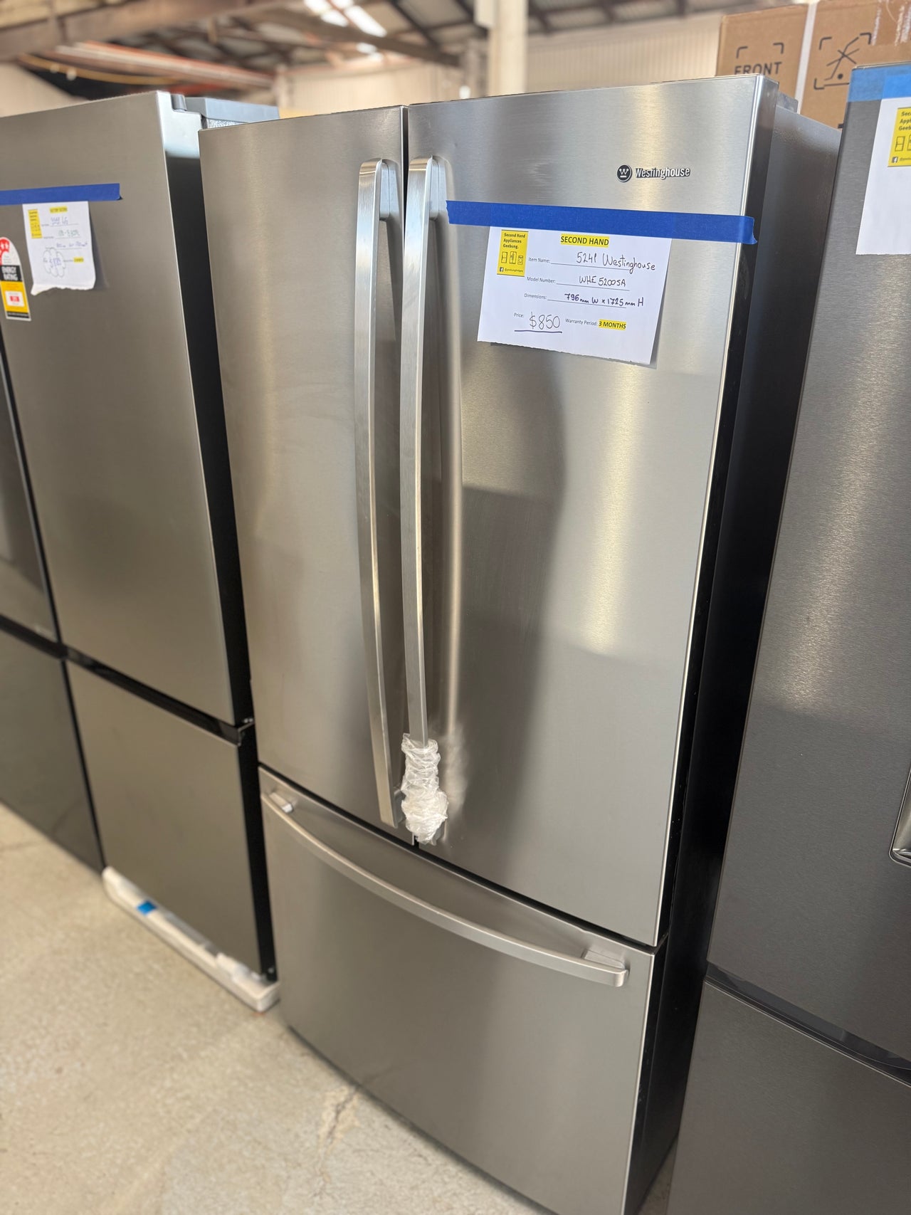 Buy Second hand Westinghouse 524L French Door Fridge Model: WHE5200SA |  | [product_variant] | Second Hand Appliances Geebung Brisbane