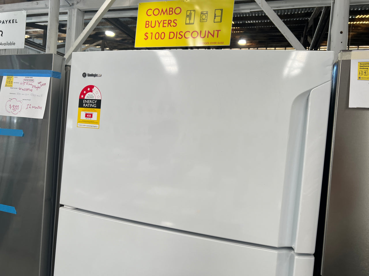 Second hand Westinghouse 537L Top Mount Fridge WTB5400WA - Second Hand Appliances Geebung