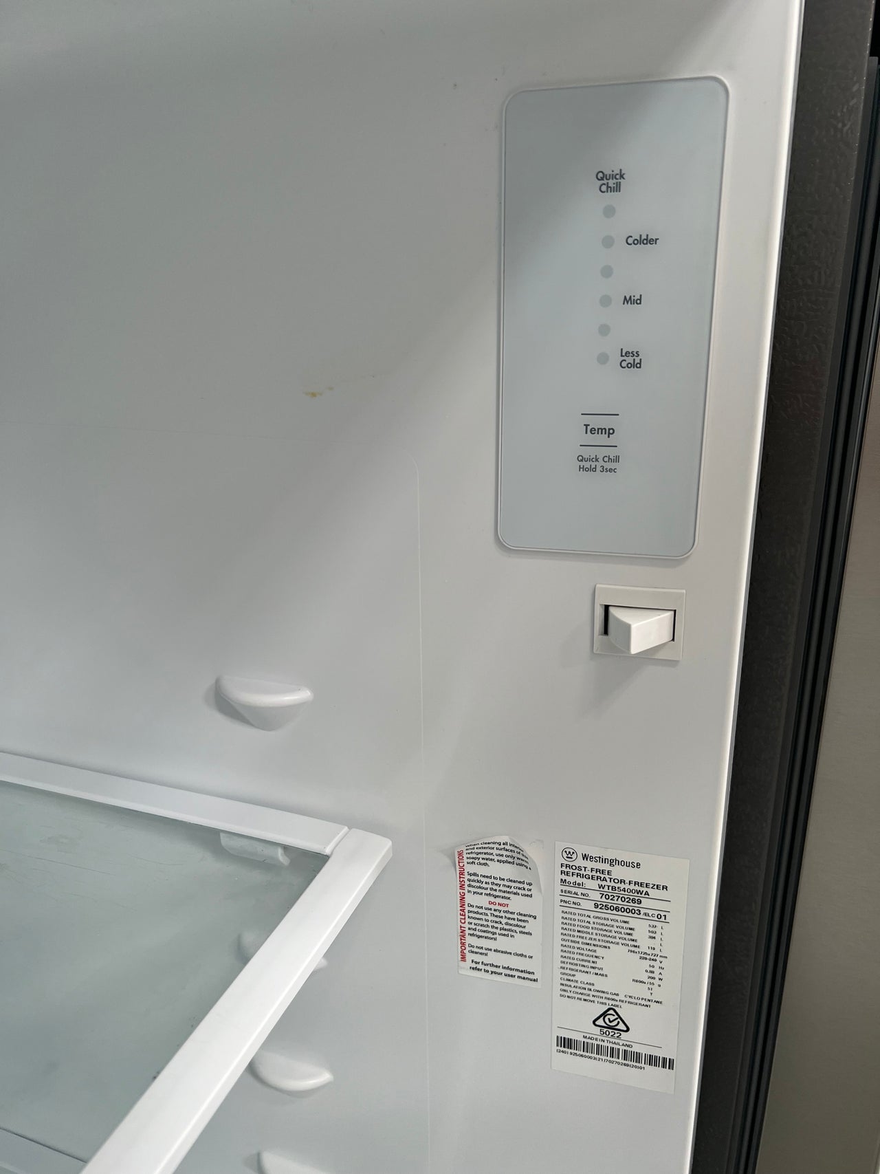 Second hand Westinghouse 537L Top Mount Fridge WTB5400WA - Second Hand Appliances Geebung