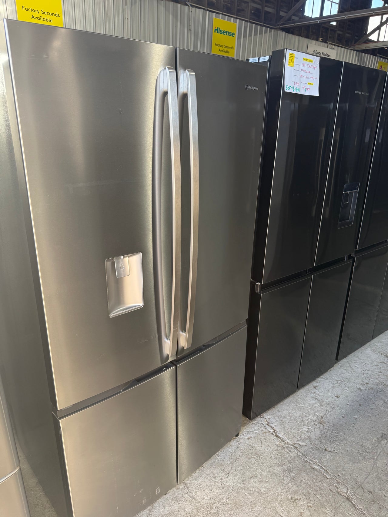 Second hand Westinghouse 541L French Door Refrigerator – Stainless Steel model:WQE6060SB - Second Hand Appliances Geebung
