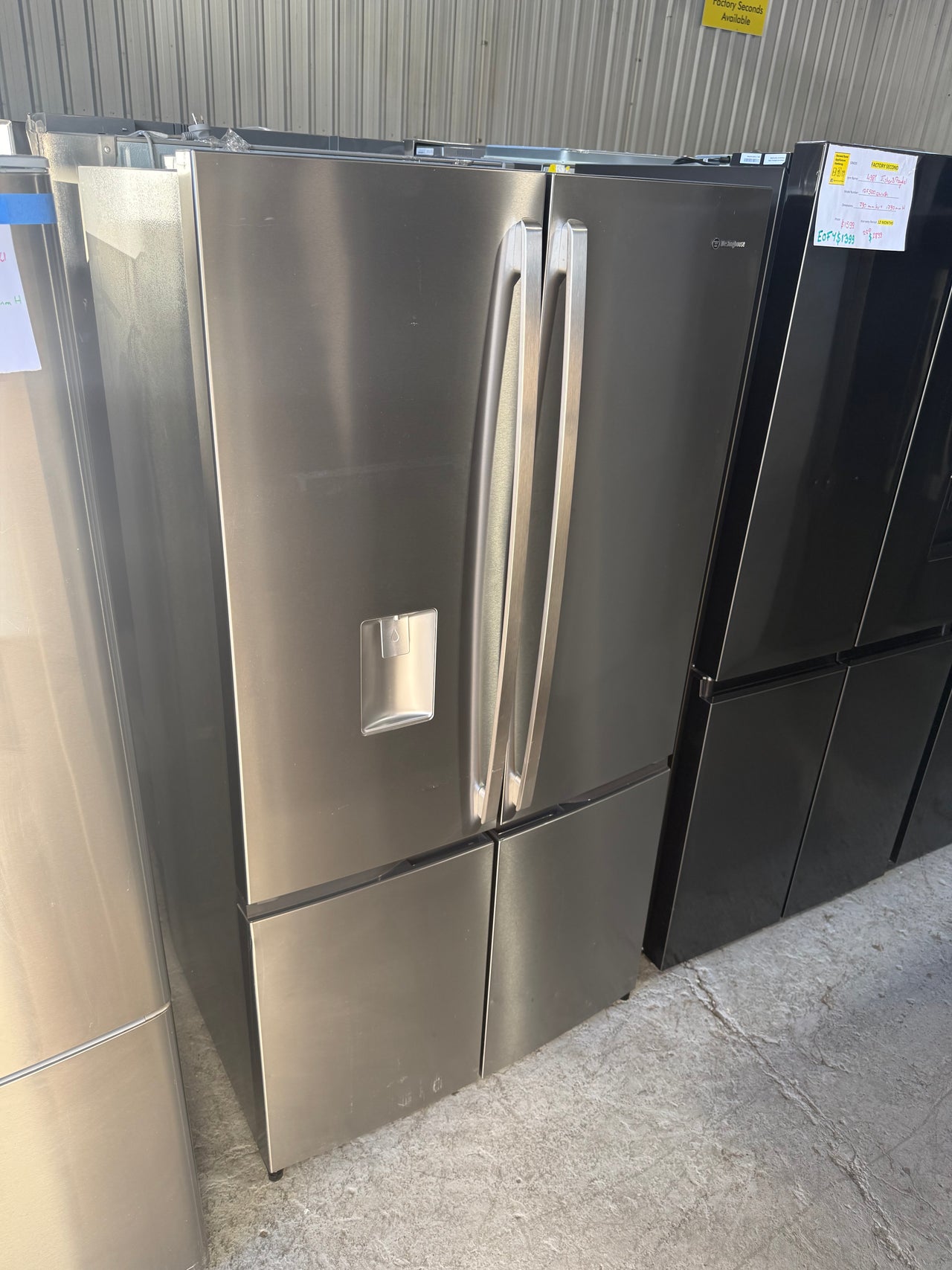 Second hand Westinghouse 541L French Door Refrigerator – Stainless Steel model:WQE6060SB - Second Hand Appliances Geebung